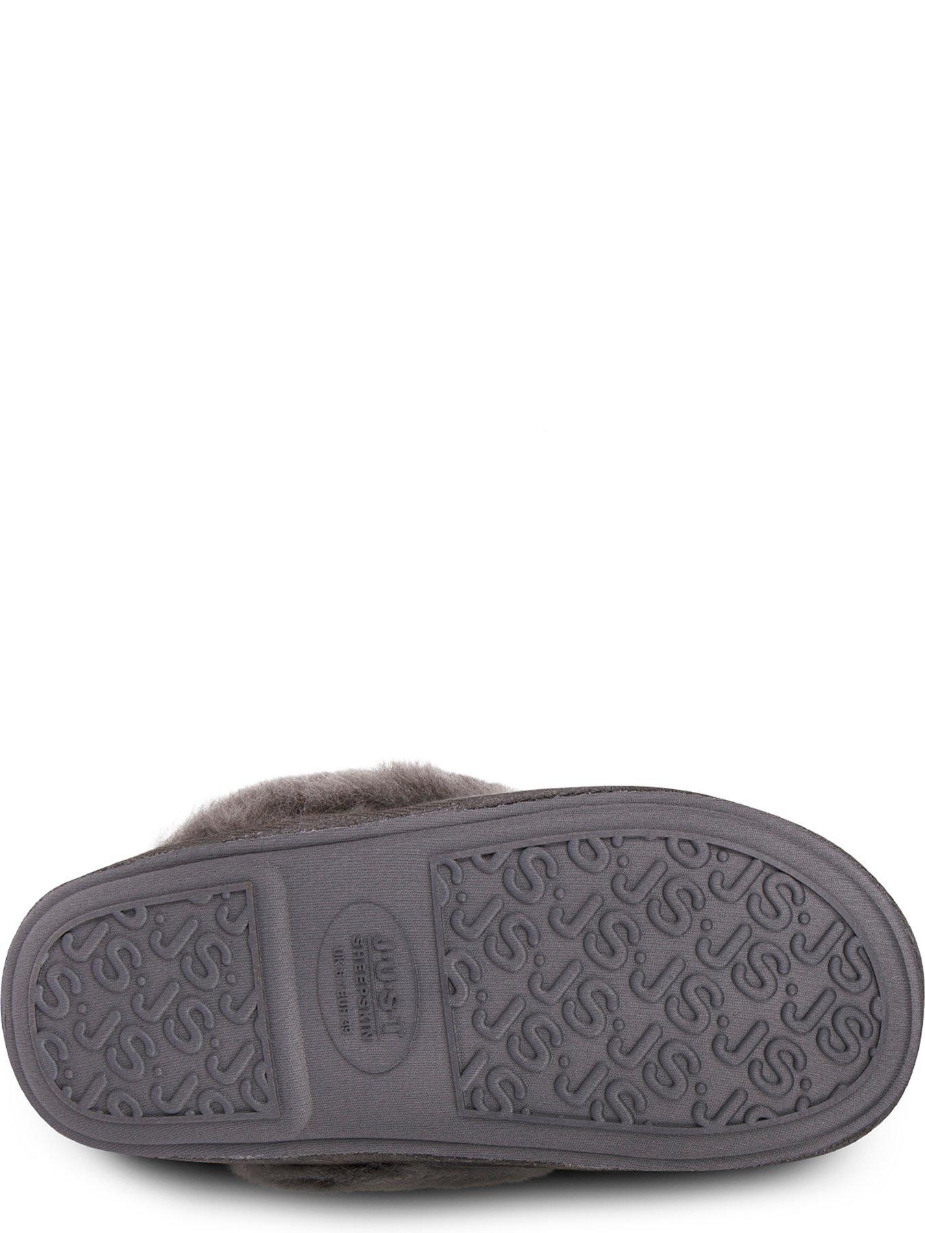 Image 4 of 5 of Just Sheepskin Just Sheepskin Womens Duchess Mule Slippers - Granite