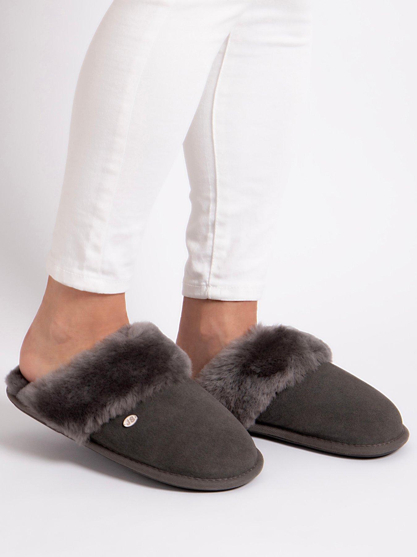 Image 5 of 5 of Just Sheepskin Just Sheepskin Womens Duchess Mule Slippers - Granite