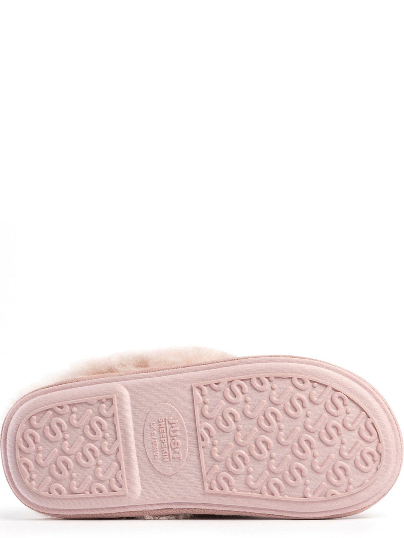 Image 4 of 5 of Just Sheepskin Womens Duchess Sheepskin Lined Mule Slip-On Slippers - Pink