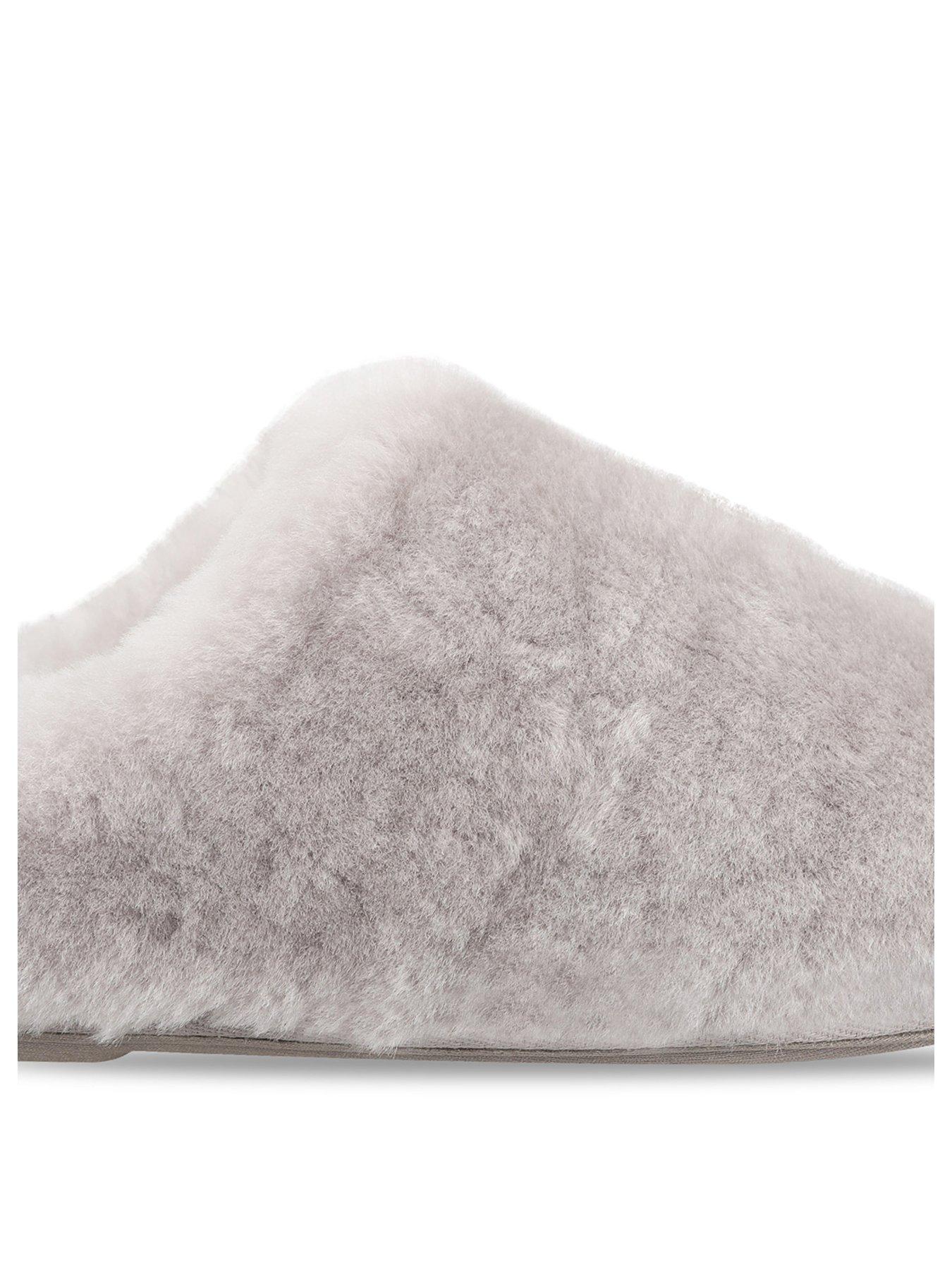 Image 3 of 5 of Just Sheepskin Just Sheepskin Womens Louise Full Sheepskin Mule Slippers - Dove