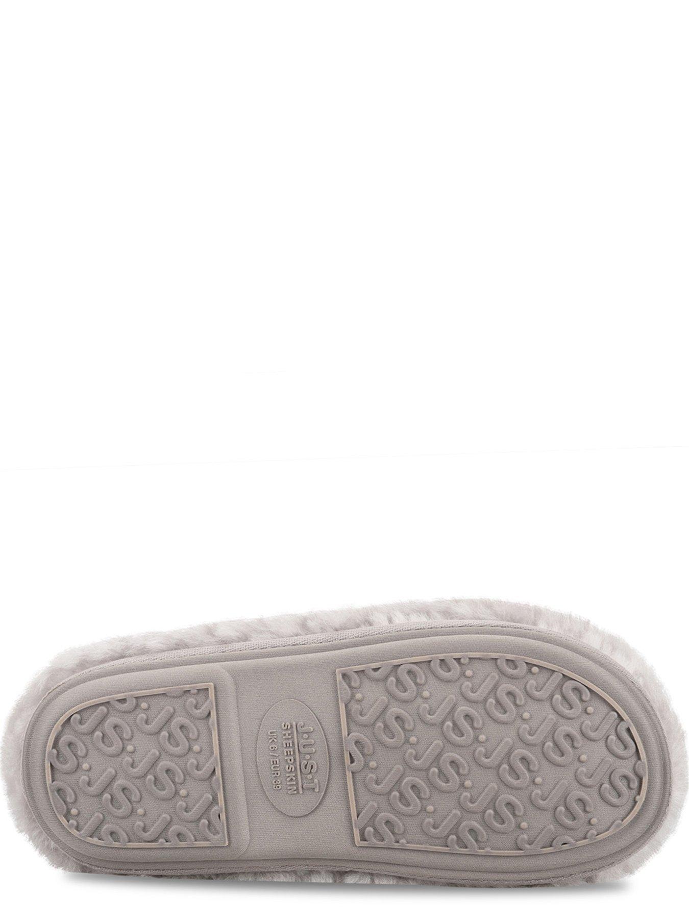 Image 4 of 5 of Just Sheepskin Just Sheepskin Womens Louise Full Sheepskin Mule Slippers - Dove