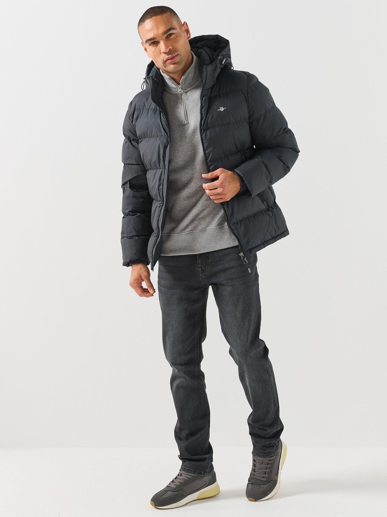 Image 3 of 6 of GANT Mens Active Cloud Padded Hood Zip Jacket - Black