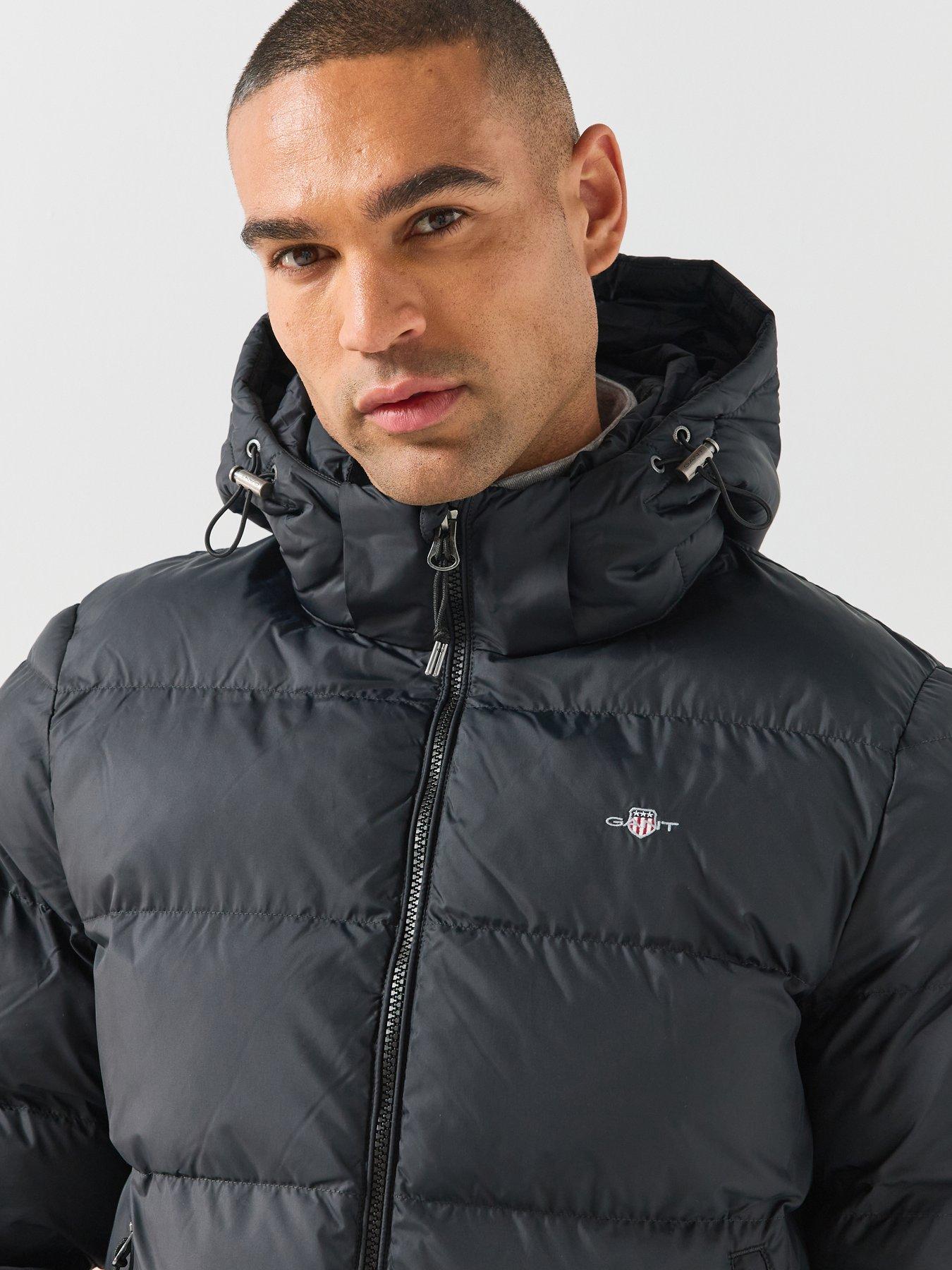 Image 4 of 6 of GANT Mens Active Cloud Padded Hood Zip Jacket - Black