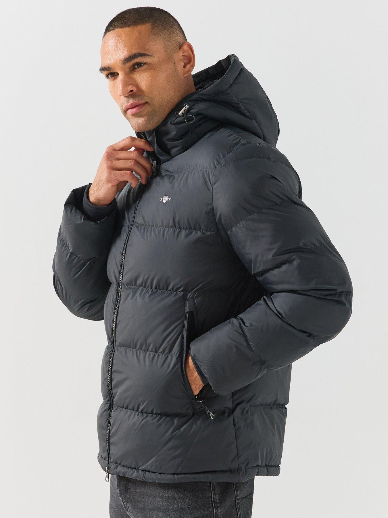 Image 6 of 6 of GANT Mens Active Cloud Padded Hood Zip Jacket - Black