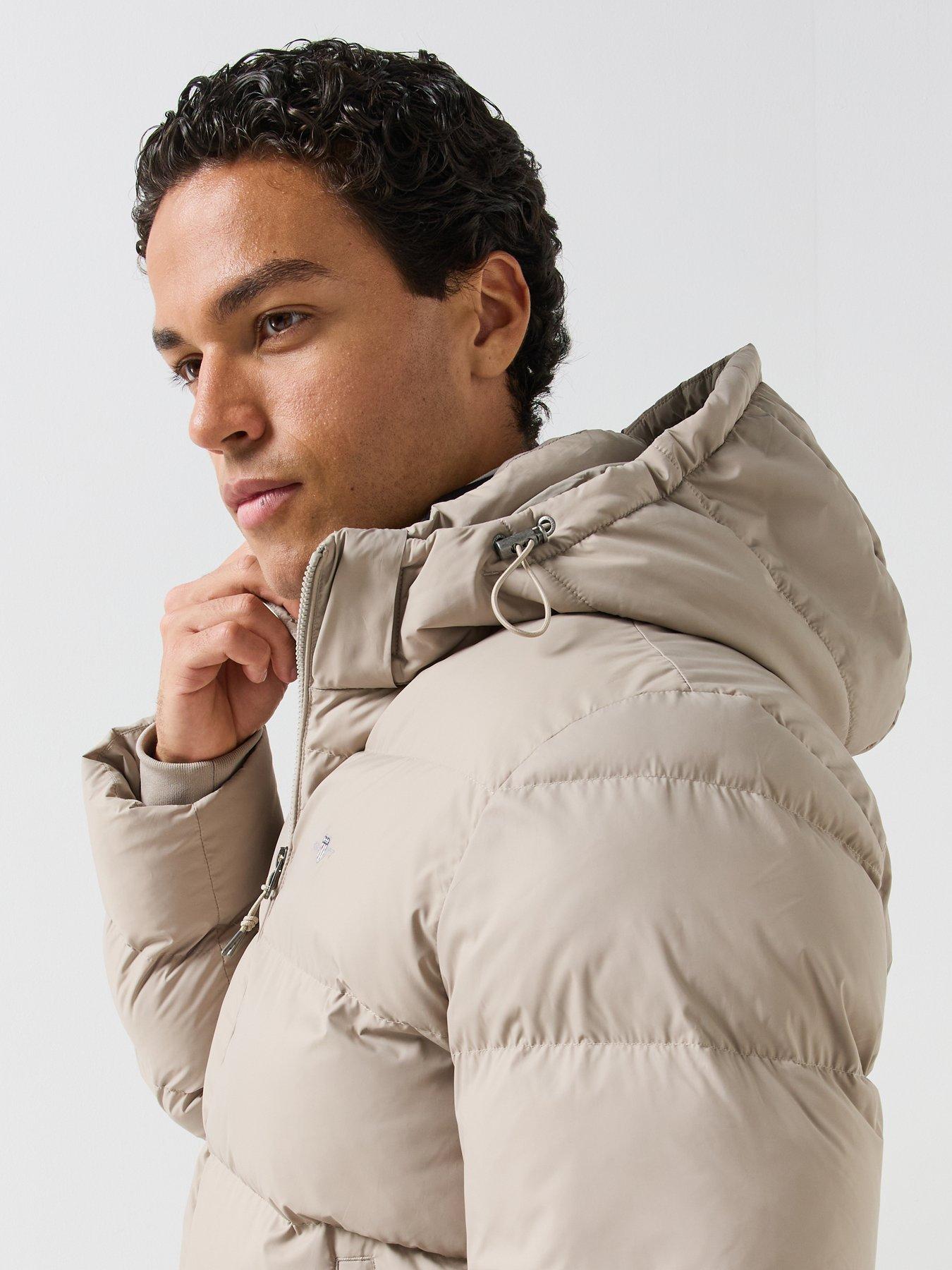 Image 5 of 6 of GANT Mens Active Cloud Hooded Padded Jacket - Beige