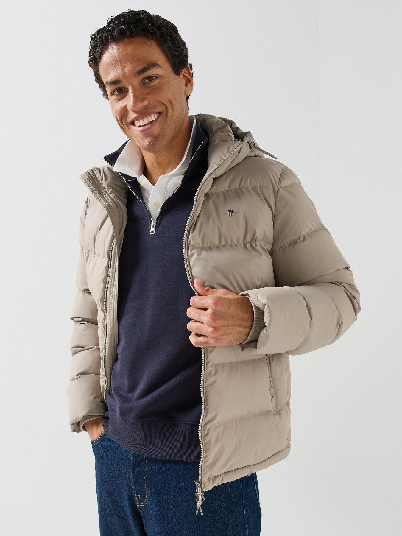 Image 6 of 6 of GANT Mens Active Cloud Hooded Padded Jacket - Beige