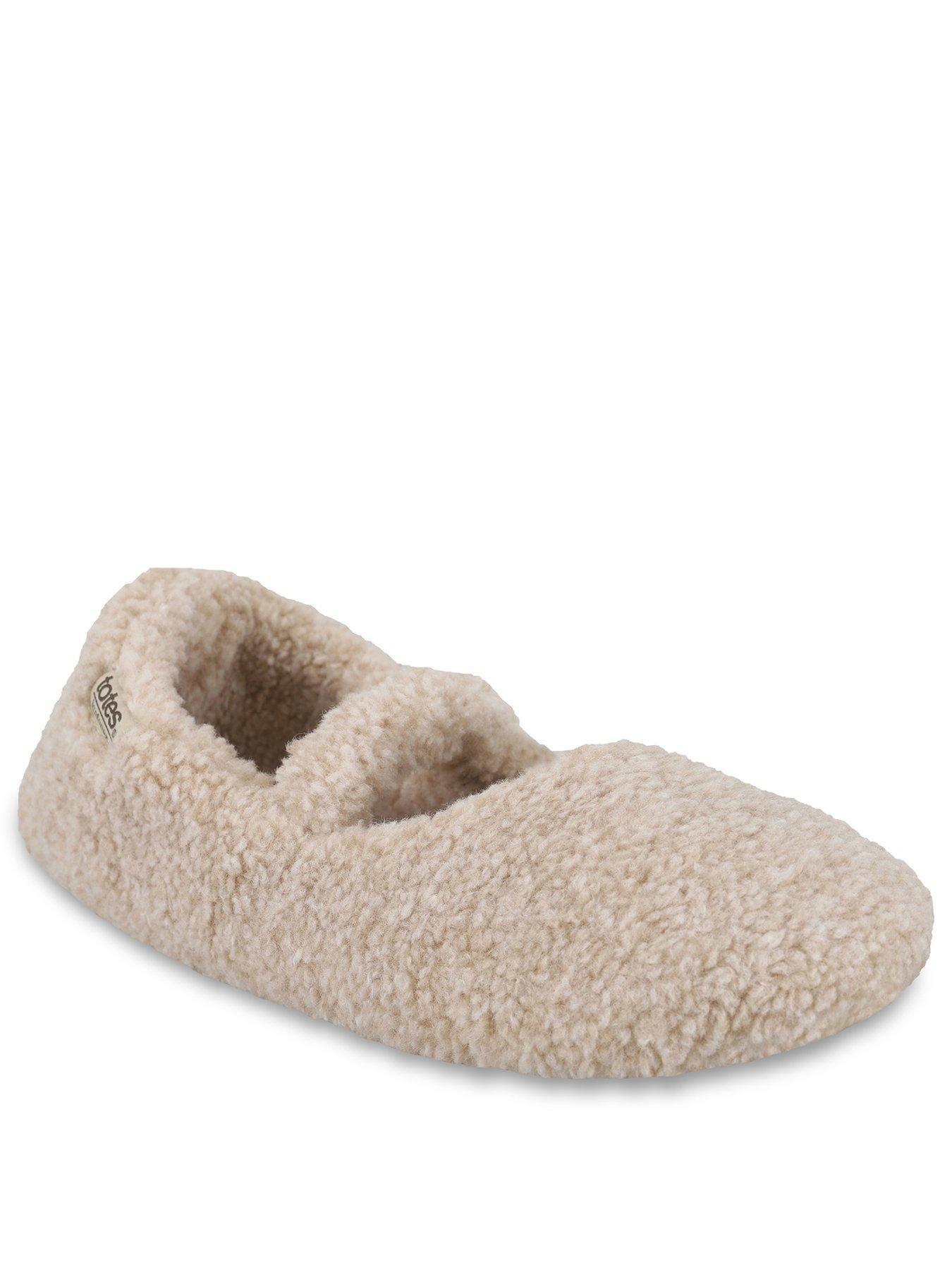 Image 2 of 5 of Totes Isotoner Totes Isotoner Womens Borg Mary Jane Ballet Slippers - Oat