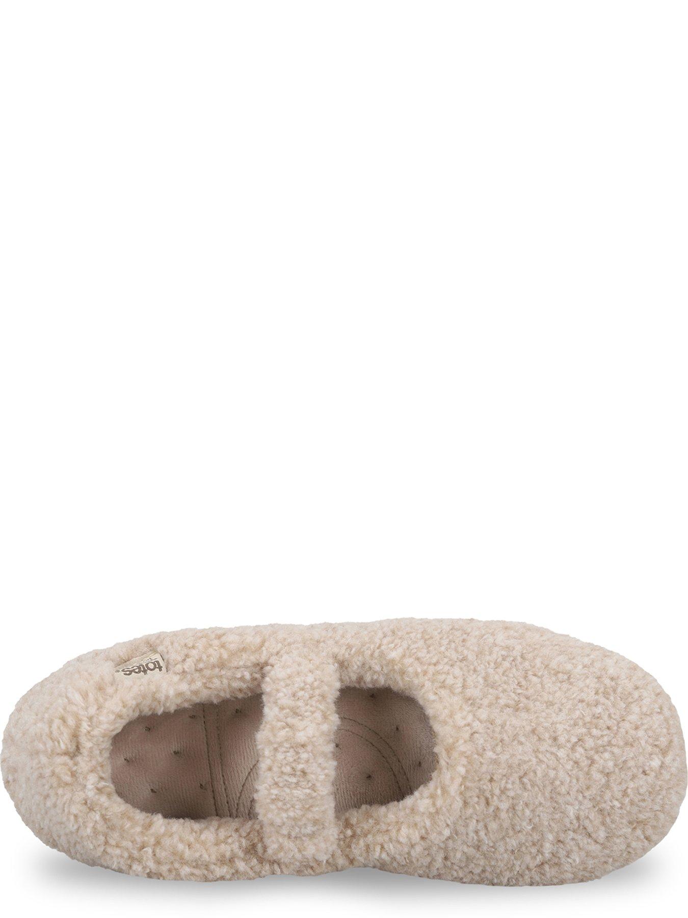 Image 3 of 5 of Totes Isotoner Totes Isotoner Womens Borg Mary Jane Ballet Slippers - Oat