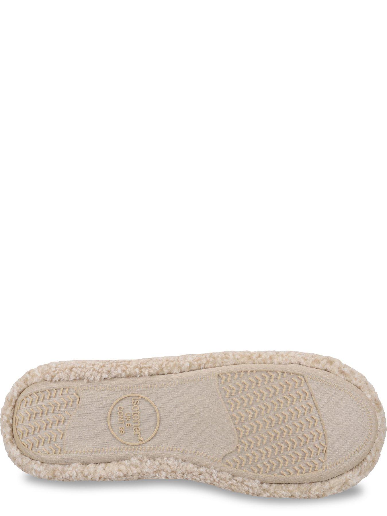 Image 4 of 5 of Totes Isotoner Totes Isotoner Womens Borg Mary Jane Ballet Slippers - Oat