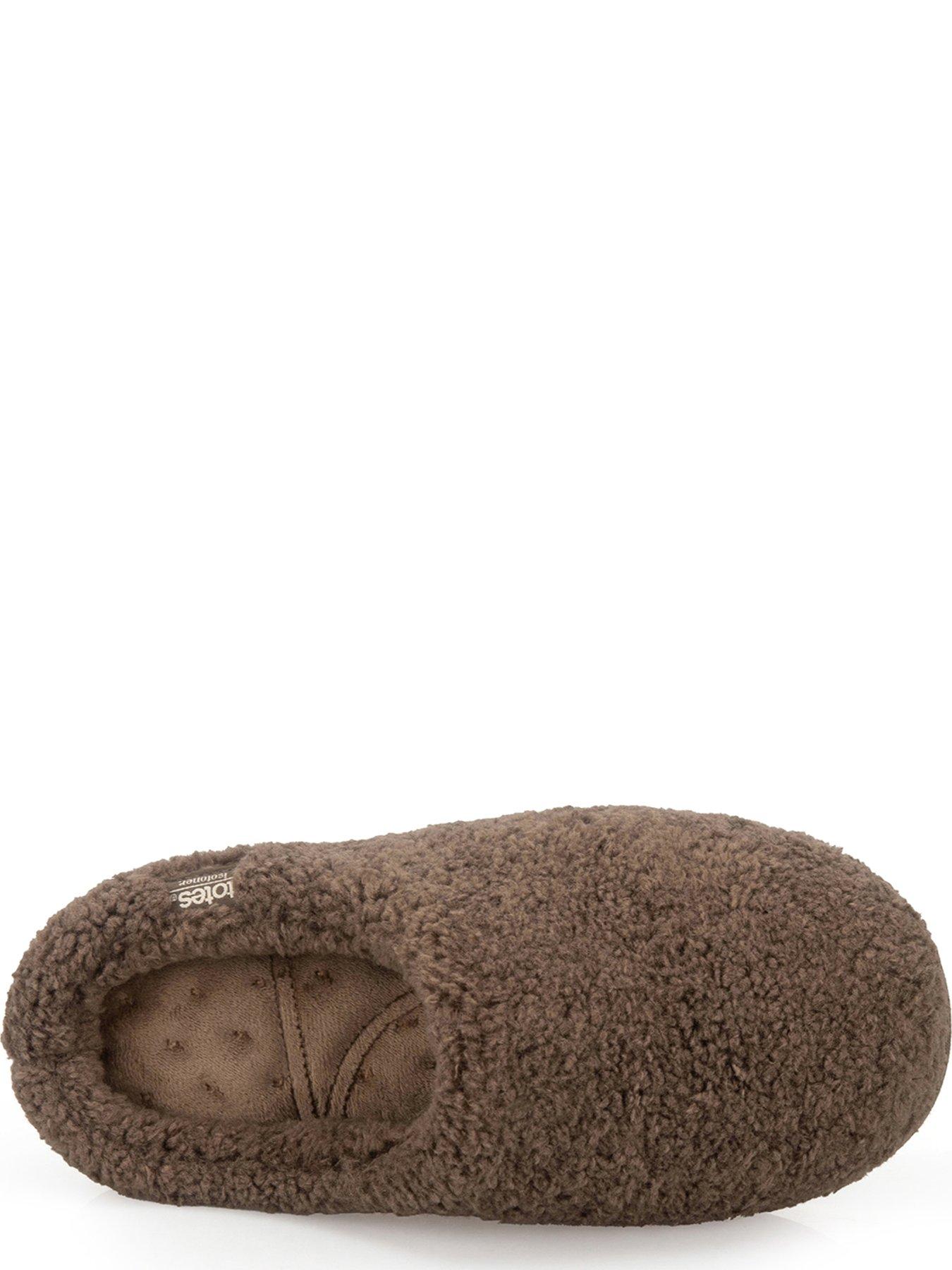 Image 3 of 5 of Totes Isotoner Totes Isotoner Womens Borg Swept Back Mule Slippers - Brown