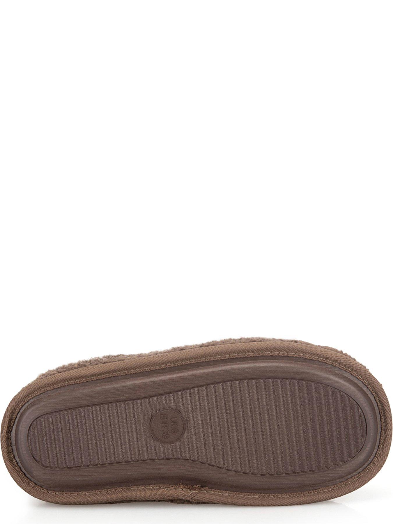 Image 4 of 5 of Totes Isotoner Totes Isotoner Womens Borg Swept Back Mule Slippers - Brown