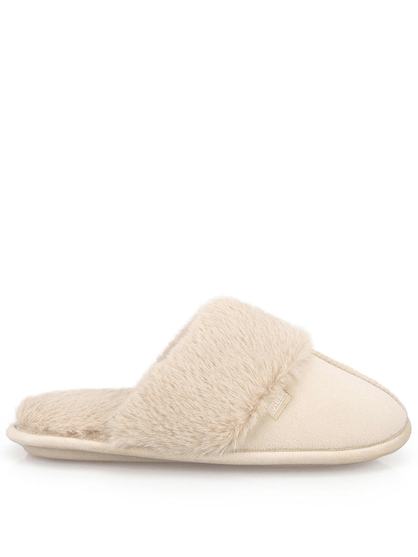 Image 1 of 5 of TOTES Totes Velour Moccasin Slippers - Natural