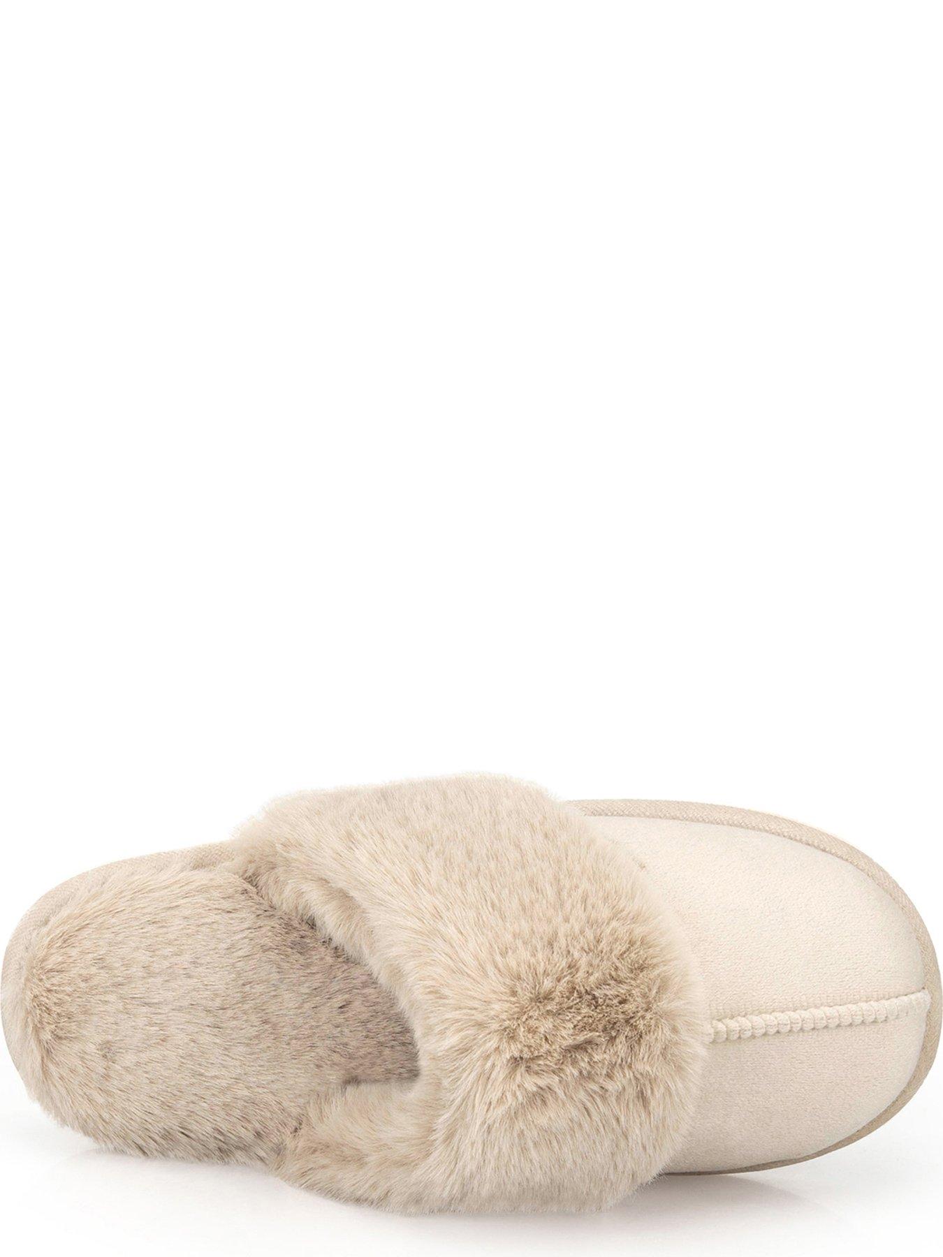 Image 2 of 5 of TOTES Totes Velour Moccasin Slippers - Natural
