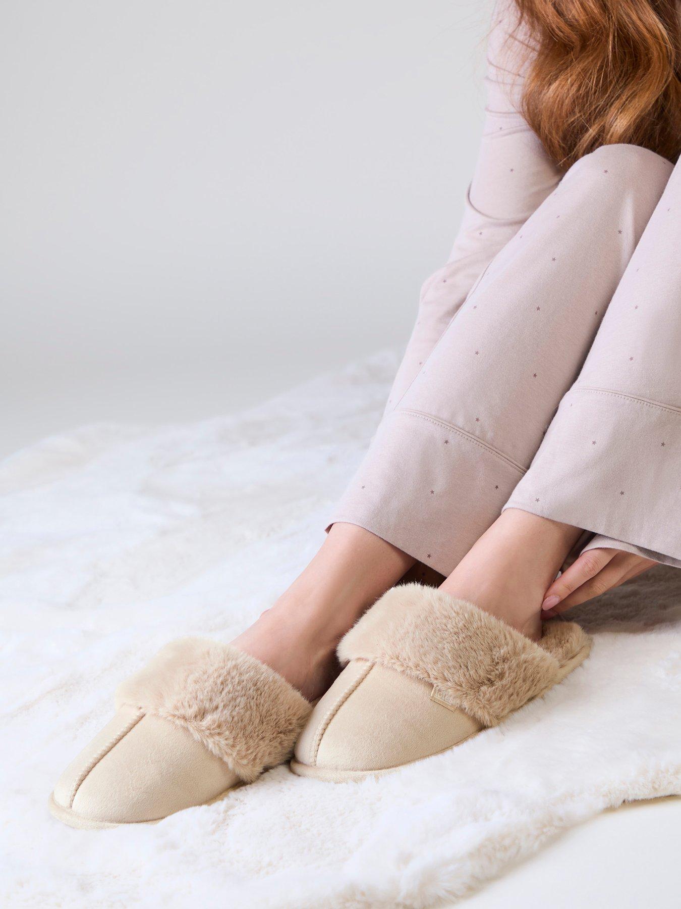 Image 4 of 5 of TOTES Totes Velour Moccasin Slippers - Natural