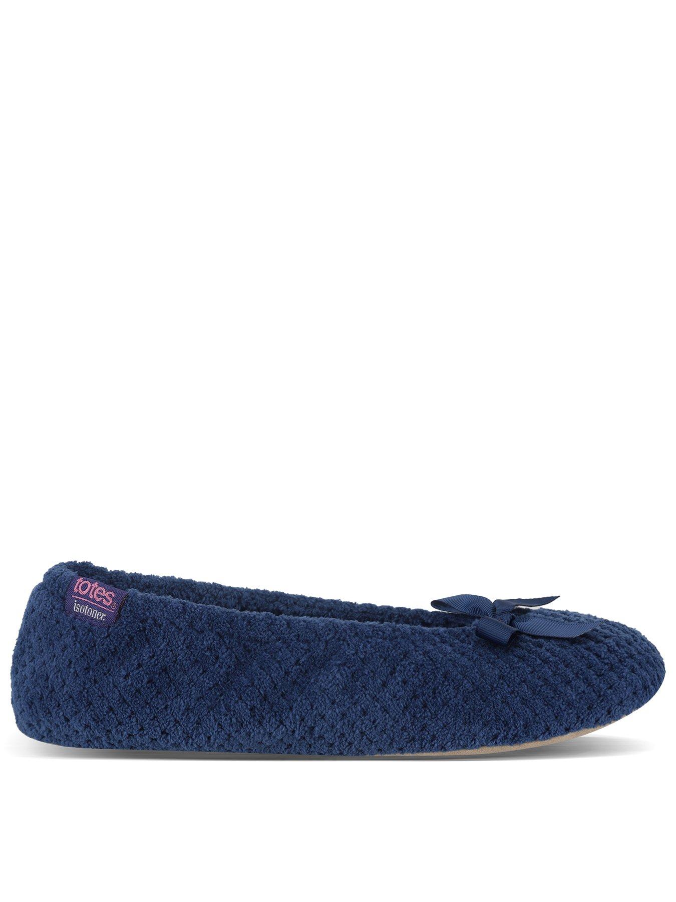 Image 1 of 5 of Totes Isotoner Totes Isotoner Womens Popcorn Ballet Slippers - Navy