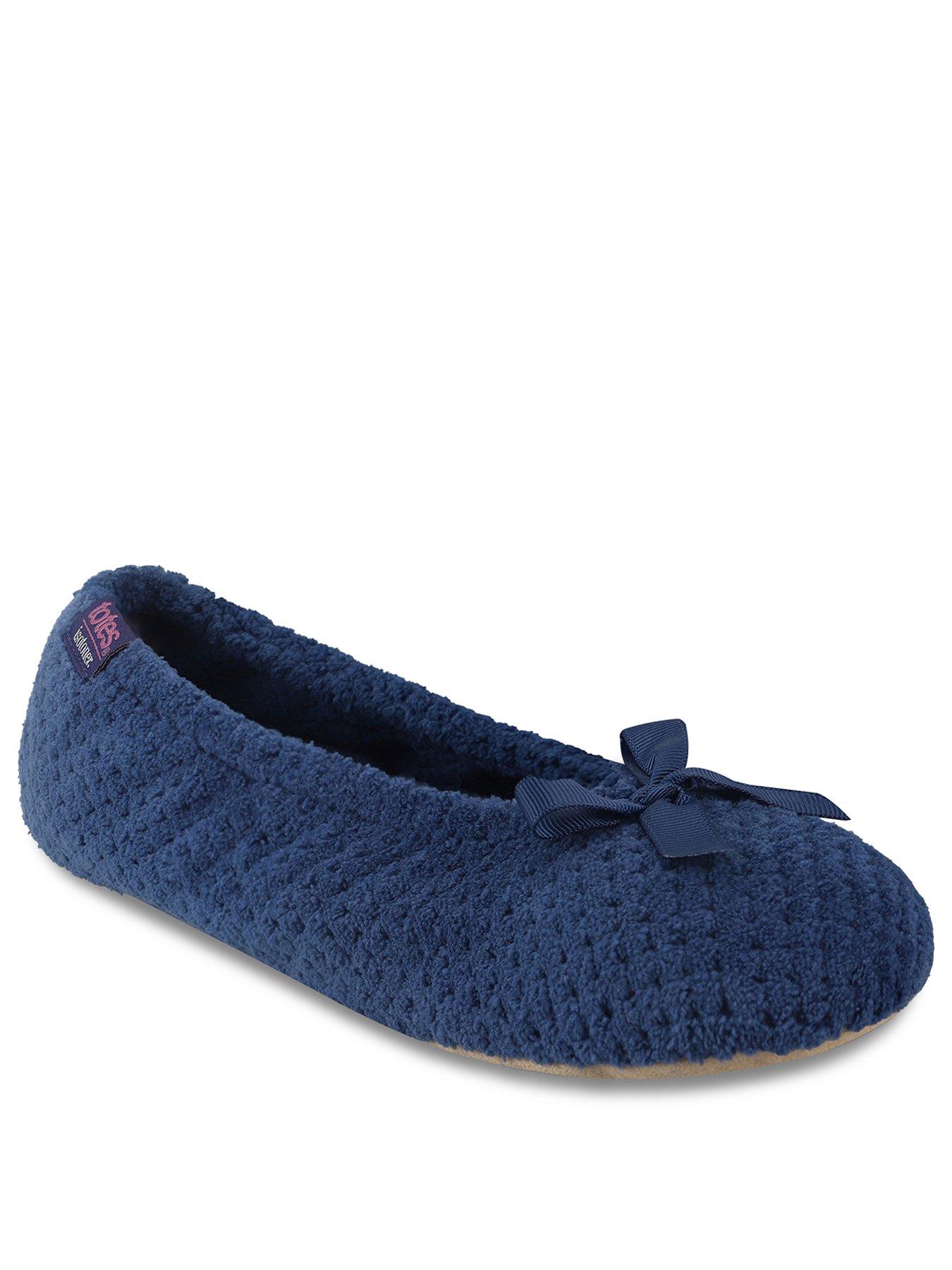 Image 2 of 5 of Totes Isotoner Totes Isotoner Womens Popcorn Ballet Slippers - Navy