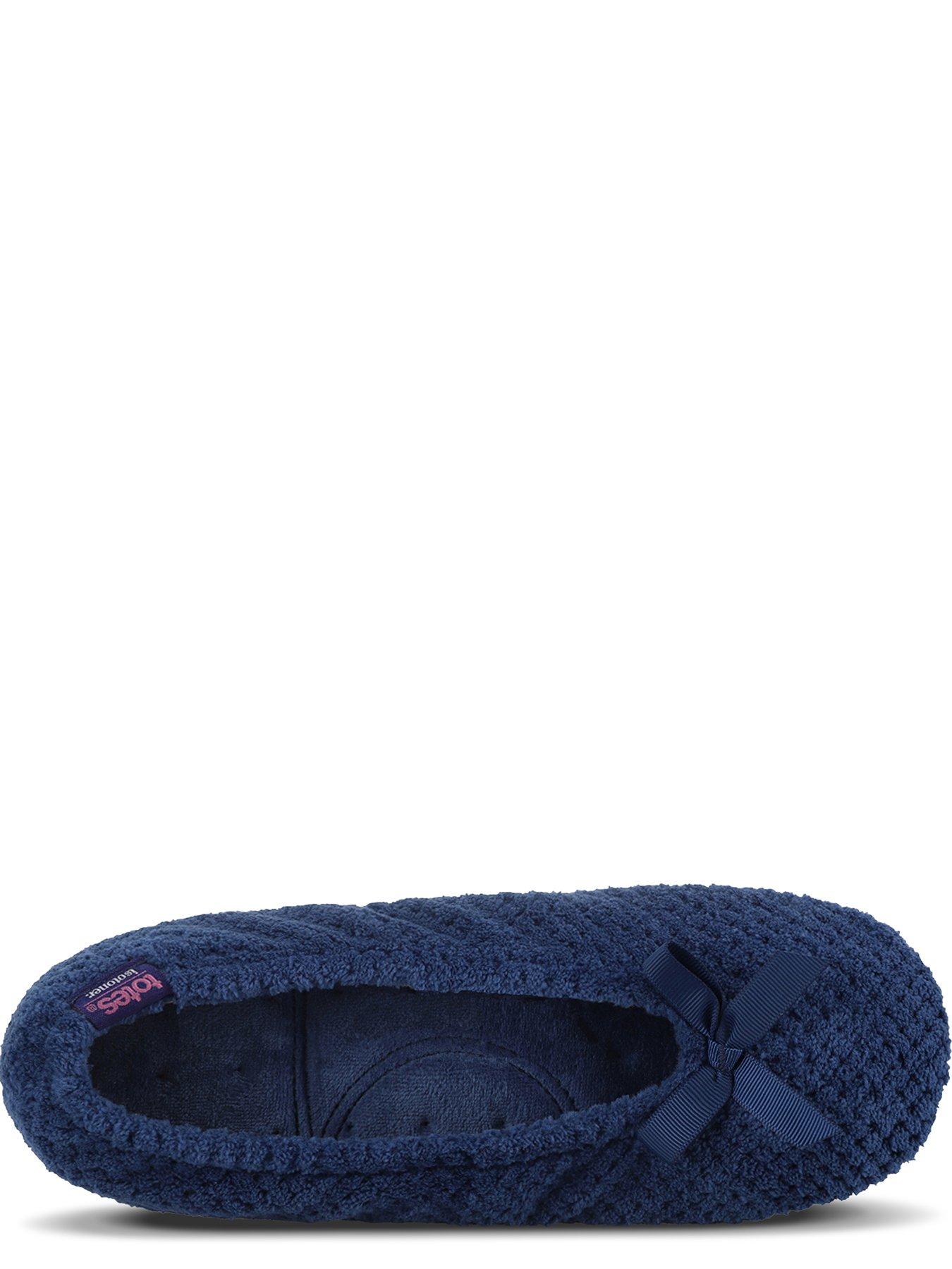 Image 3 of 5 of Totes Isotoner Totes Isotoner Womens Popcorn Ballet Slippers - Navy