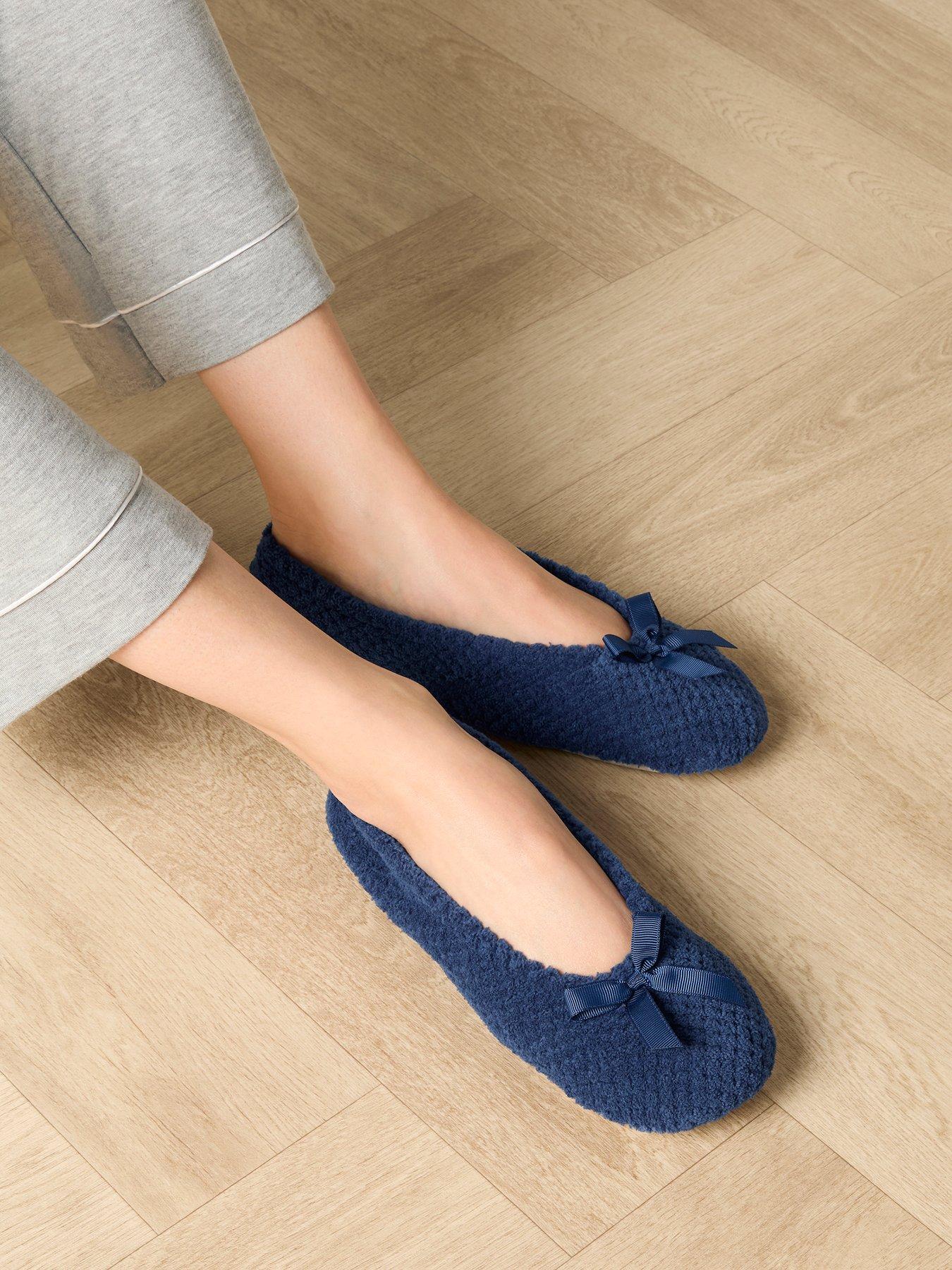Image 5 of 5 of Totes Isotoner Totes Isotoner Womens Popcorn Ballet Slippers - Navy