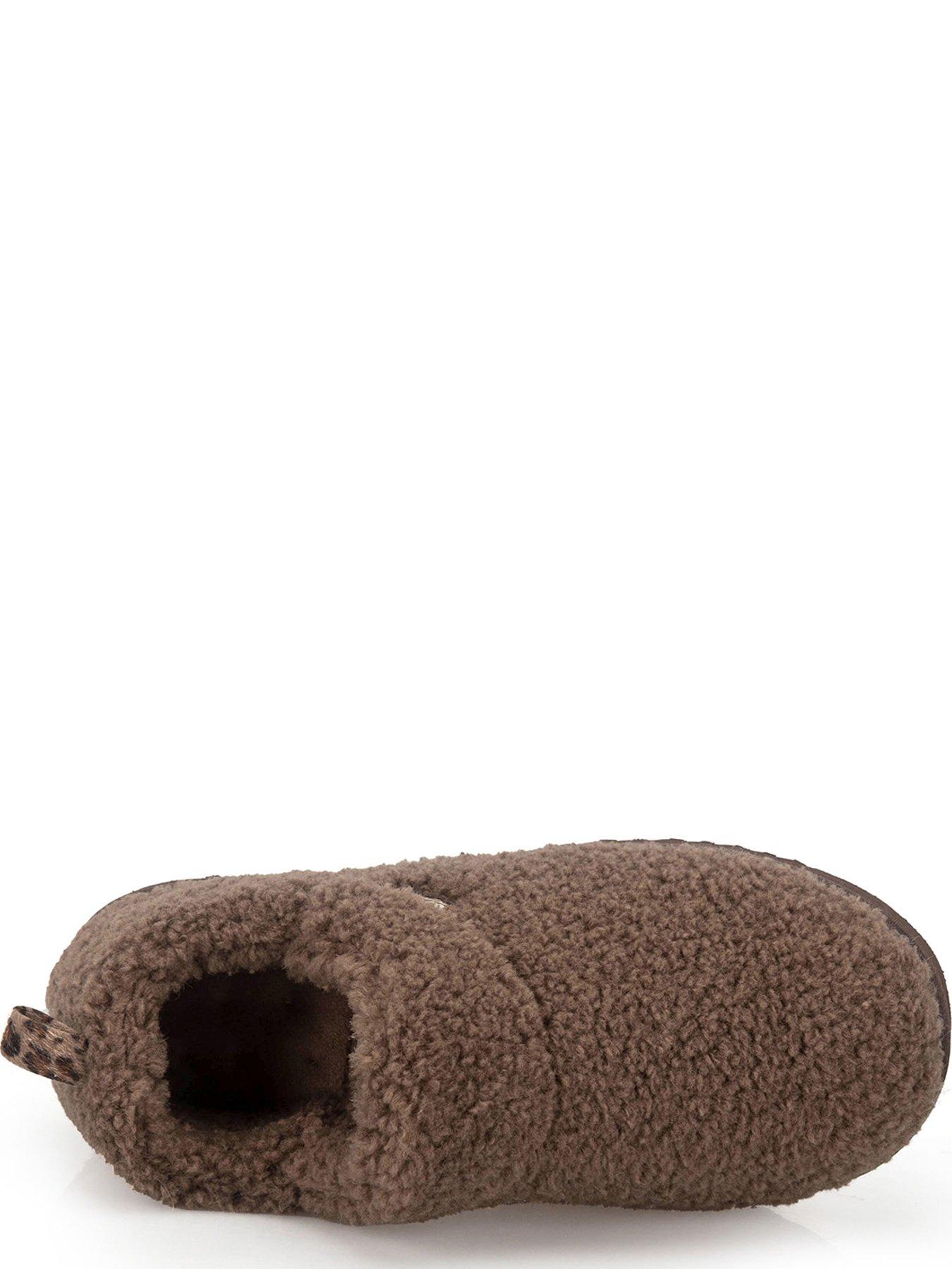 Image 3 of 5 of Totes Isotoner Totes Isotoner Womens Borg Bootie Slippers - Brown