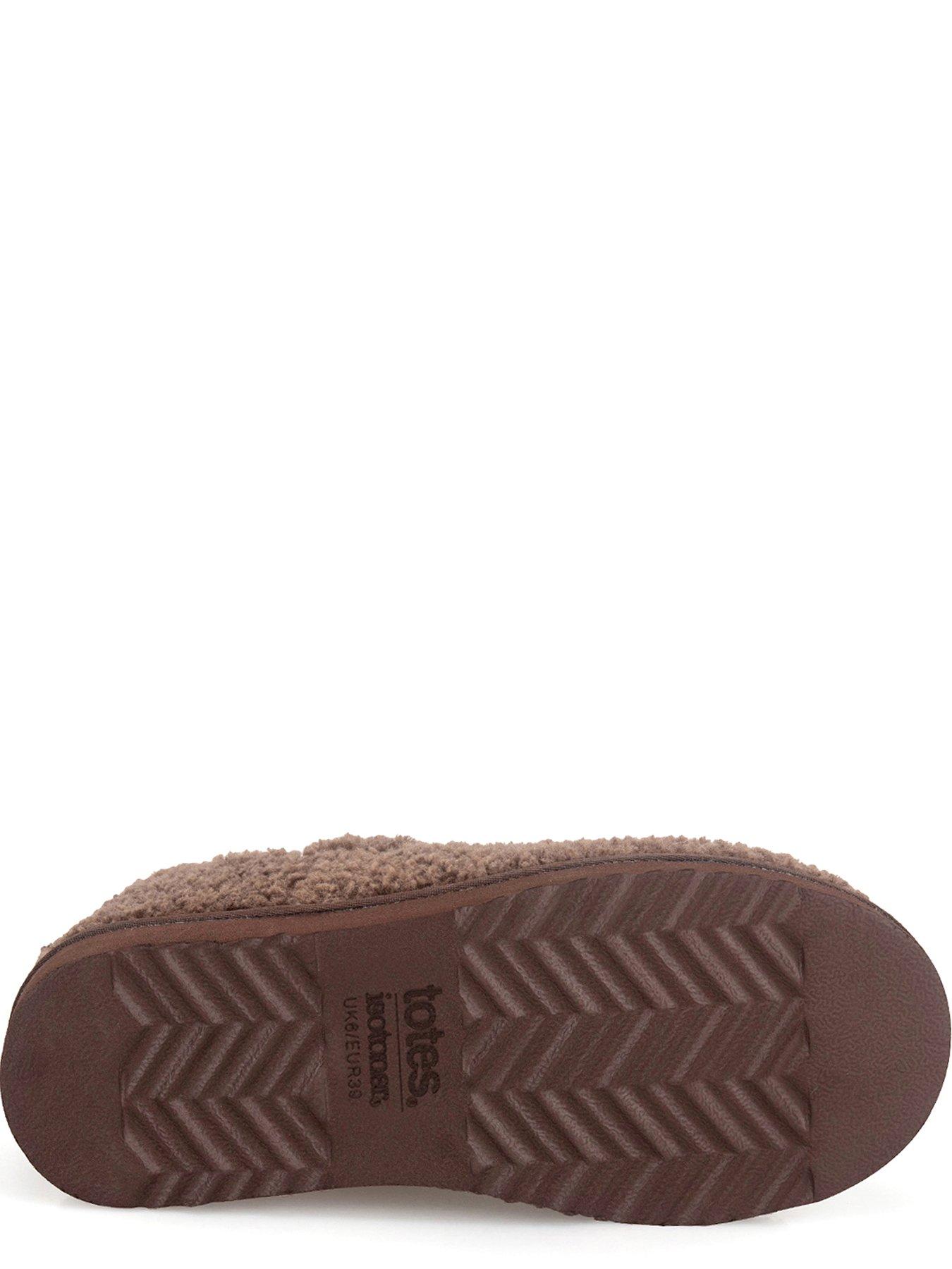 Image 4 of 5 of Totes Isotoner Totes Isotoner Womens Borg Bootie Slippers - Brown