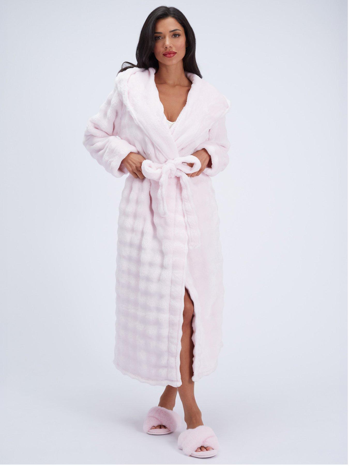 Boux Avenue Boux Avenue Bubble Fleece Long Gown - Powder Pink