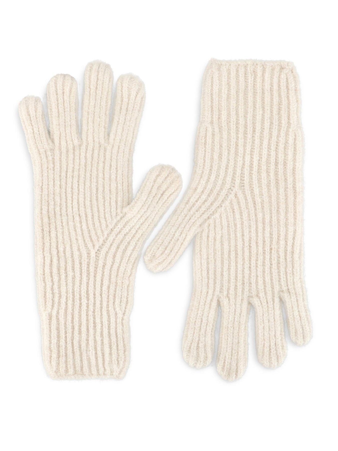Image 4 of 6 of TOTES Totes Womens Chunky Brushed Knit Hat, Scarf &amp; Gloves Set - Cream