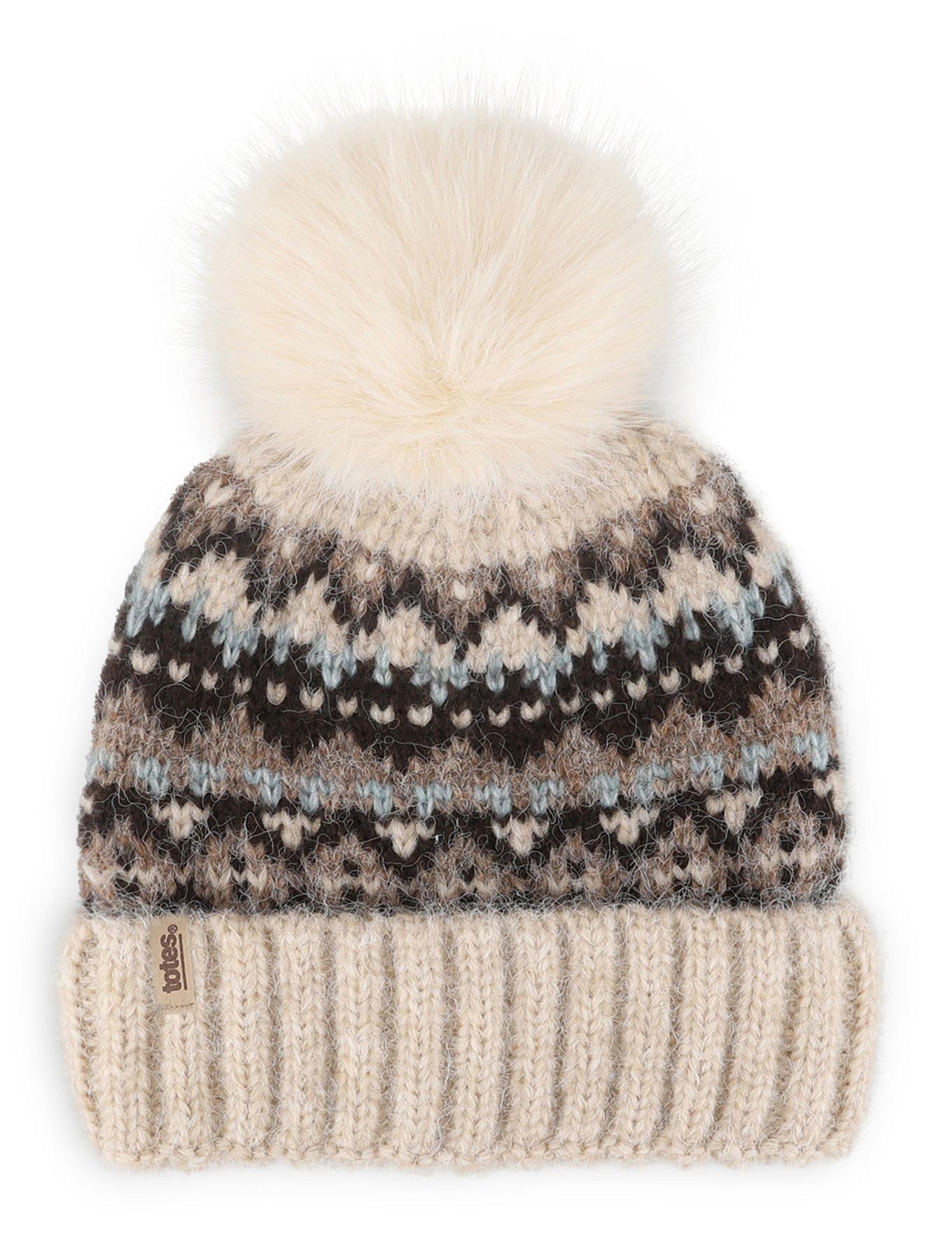 Image 2 of 6 of TOTES Totes Womens Fair Isle Scarf &amp; Hat Set - Oat