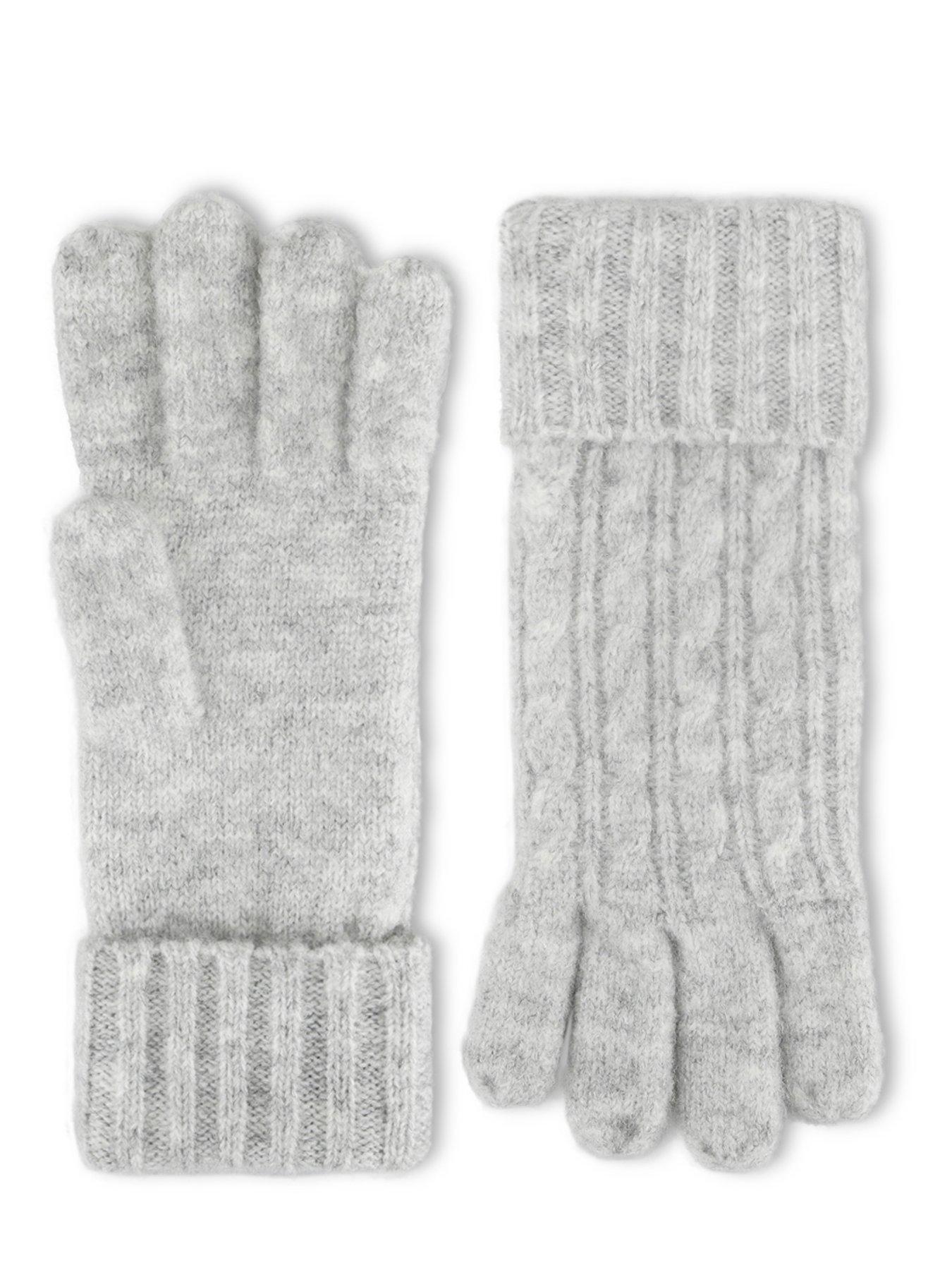 Image 4 of 6 of TOTES Totes Womens Cable Knitted Hat, Scarf &amp; Gloves Set - Grey