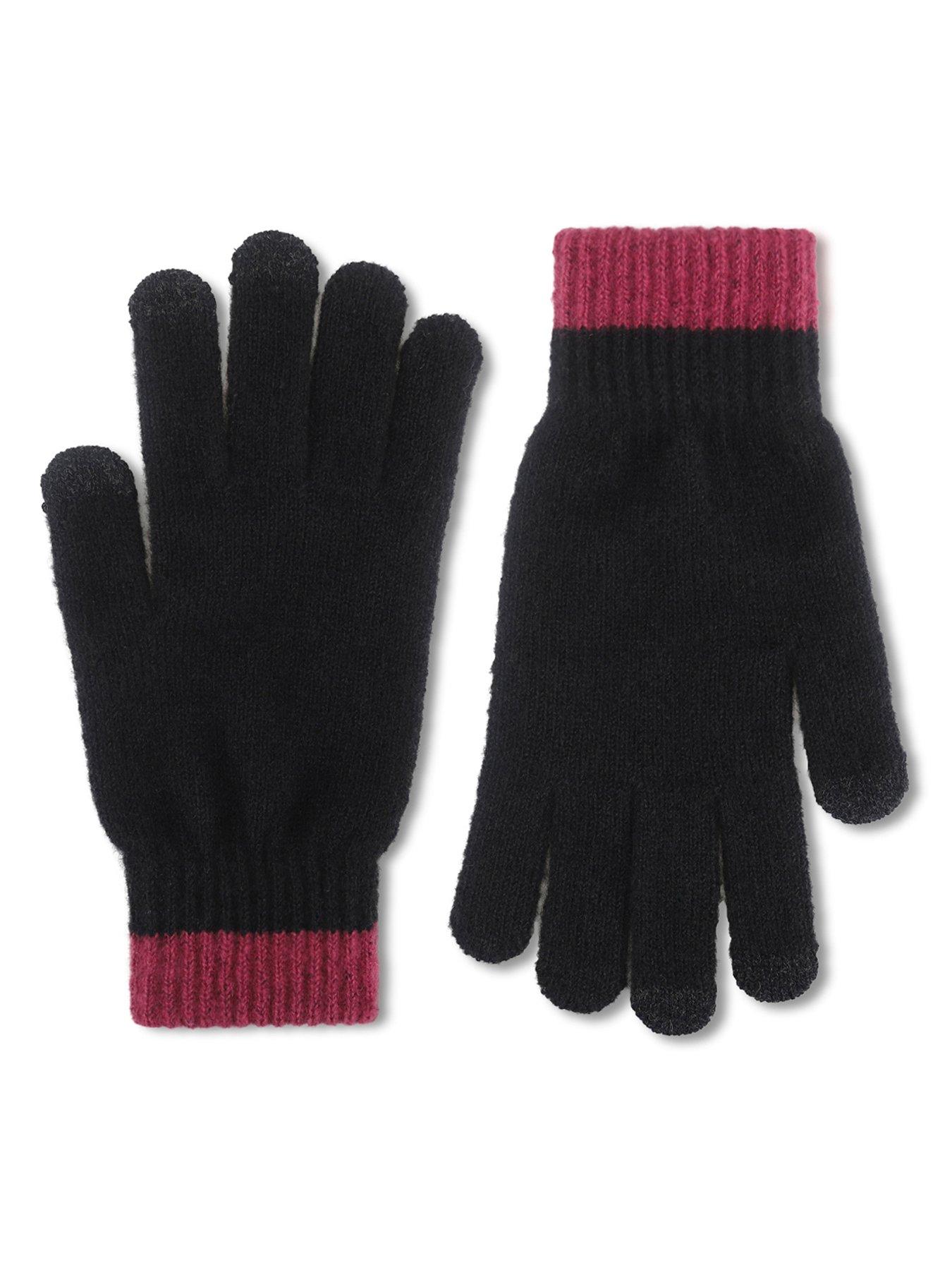 Image 4 of 6 of TOTES Totes Womens Leopard Beanie Hat &amp; Gloves With Smartouch - Leopard/black Mix