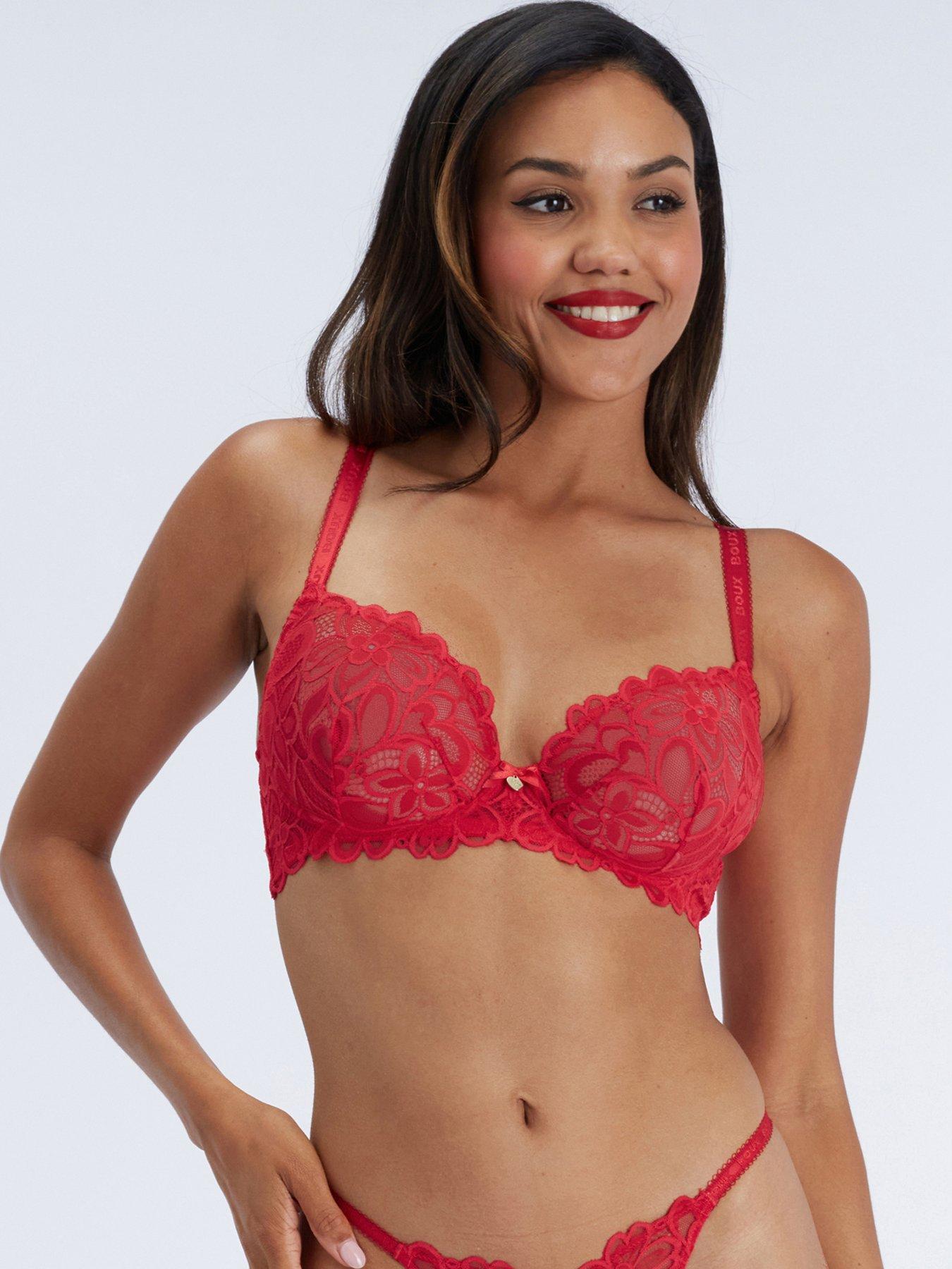 Boux Avenue Boux Avenue Heidi Plunge Bra - Pillar Box