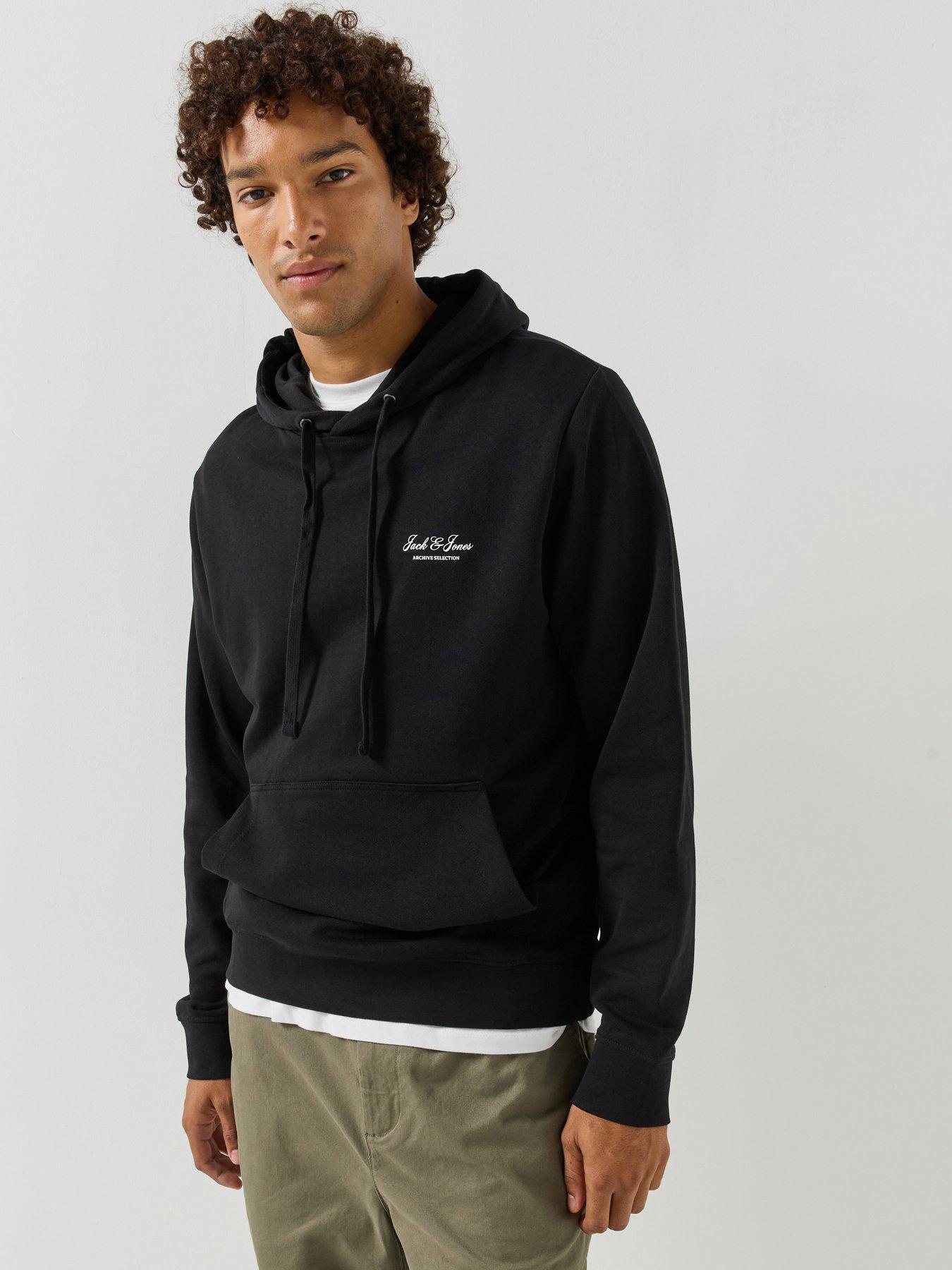 Image 1 of 5 of Jack & Jones Mens Archive Graphic Hoodie - Black