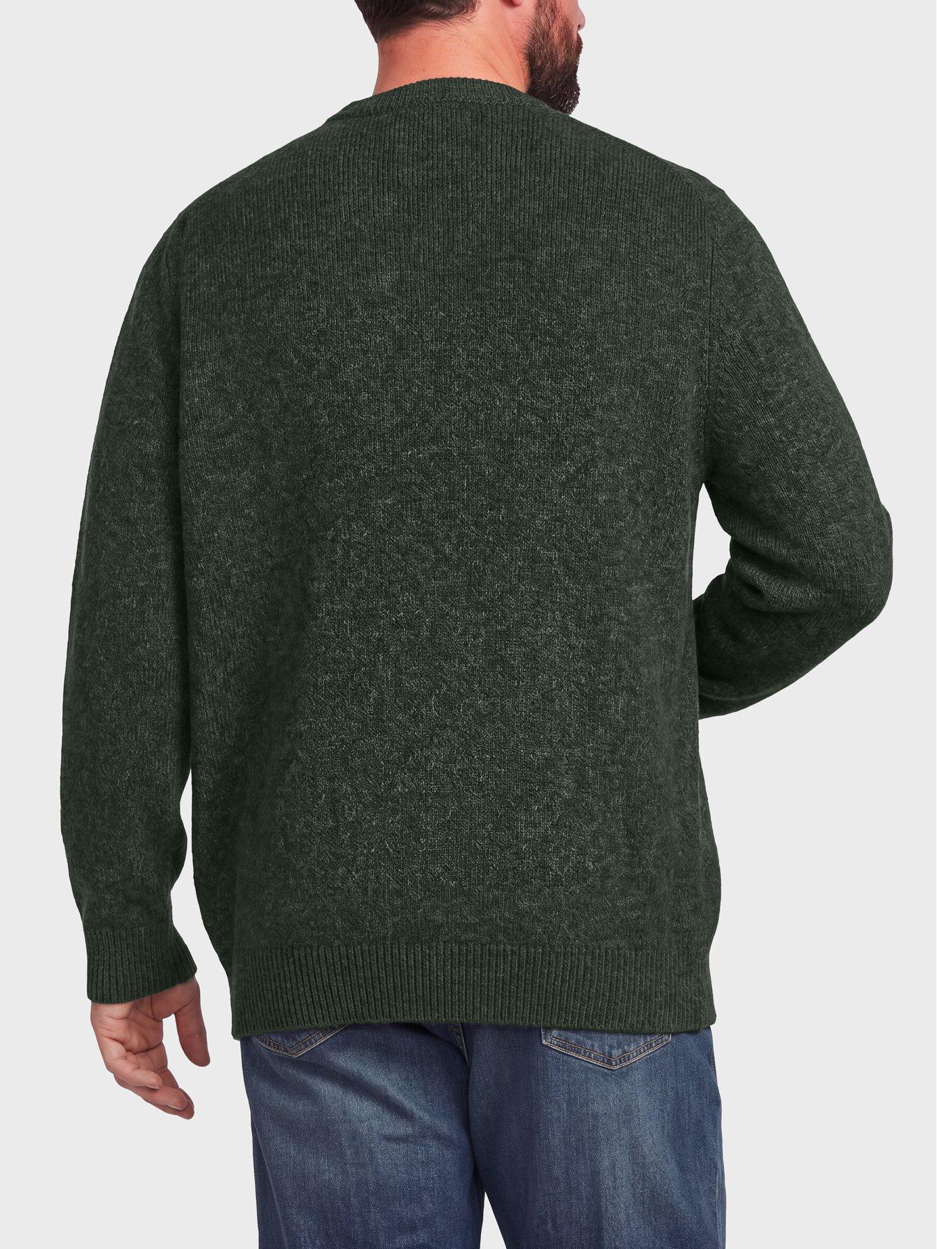 Image 2 of 5 of Jack & Jones Mens Plus Frederiksberg Ollie Stretch Knit Jumper - Green