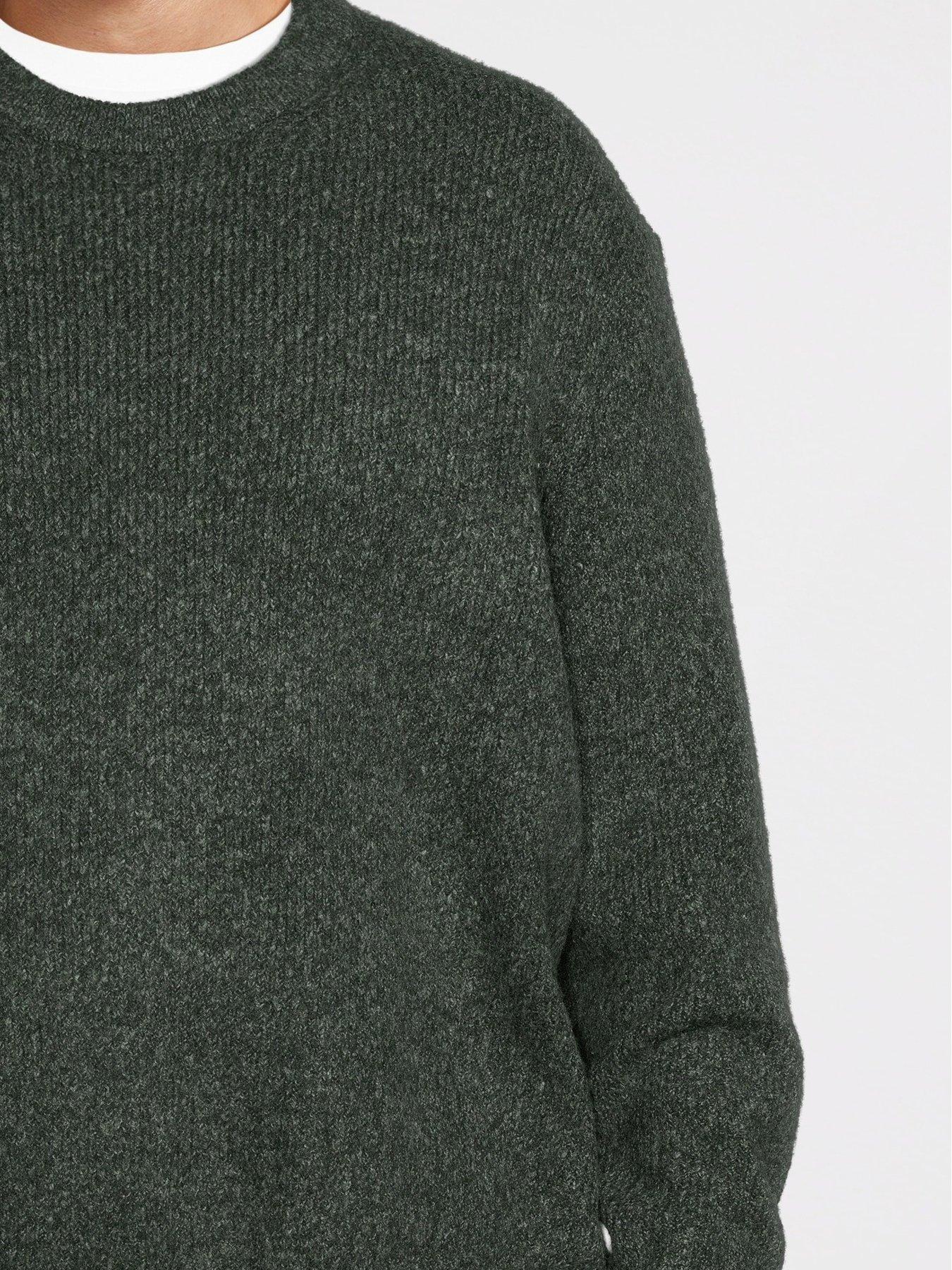 Image 4 of 5 of Jack & Jones Mens Plus Frederiksberg Ollie Stretch Knit Jumper - Green