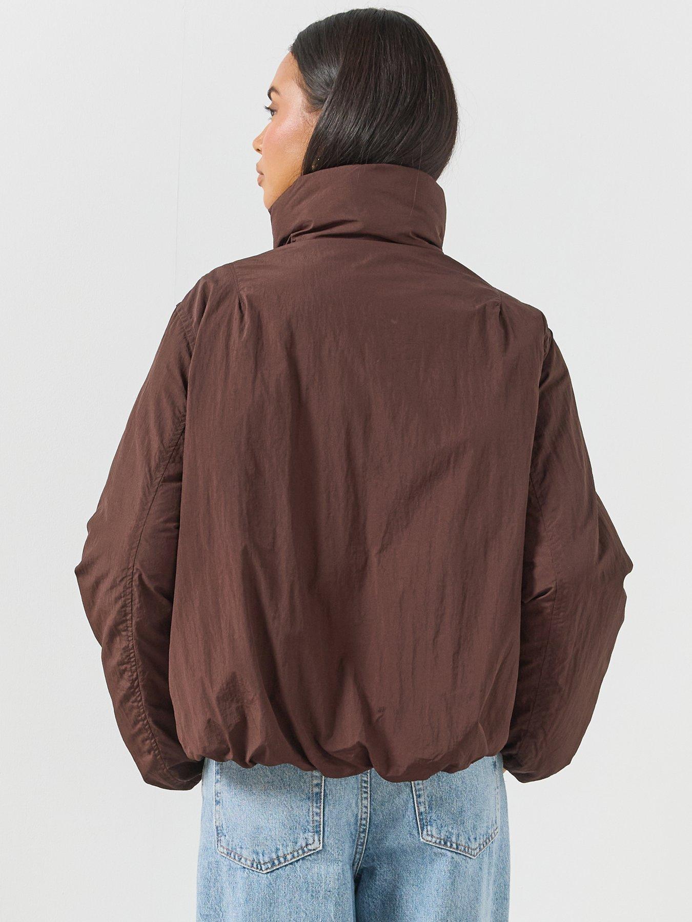 Image 2 of 6 of Mango Toggle Fastenings Padded Anorak - Brown