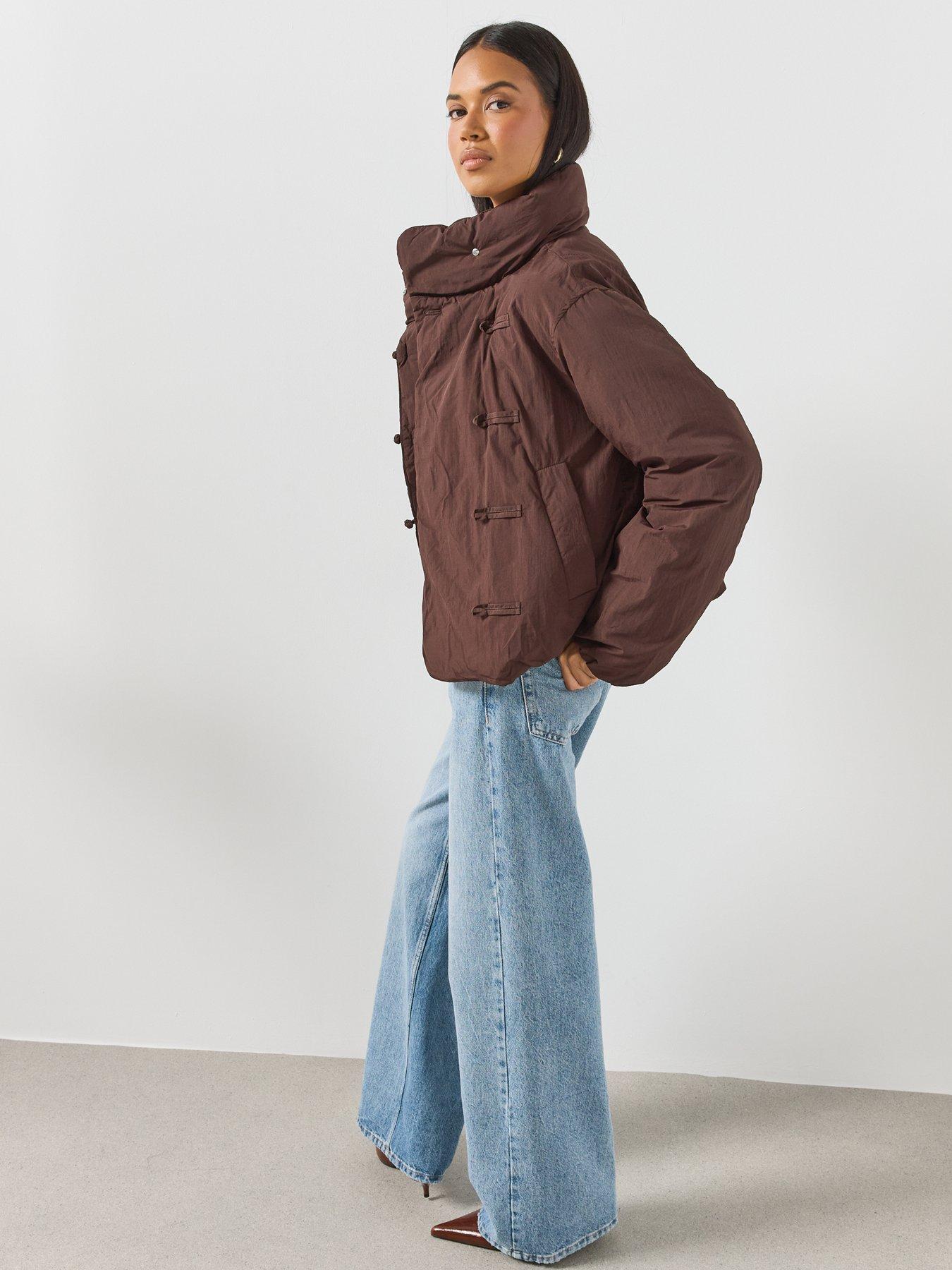 Image 6 of 6 of Mango Toggle Fastenings Padded Anorak - Brown