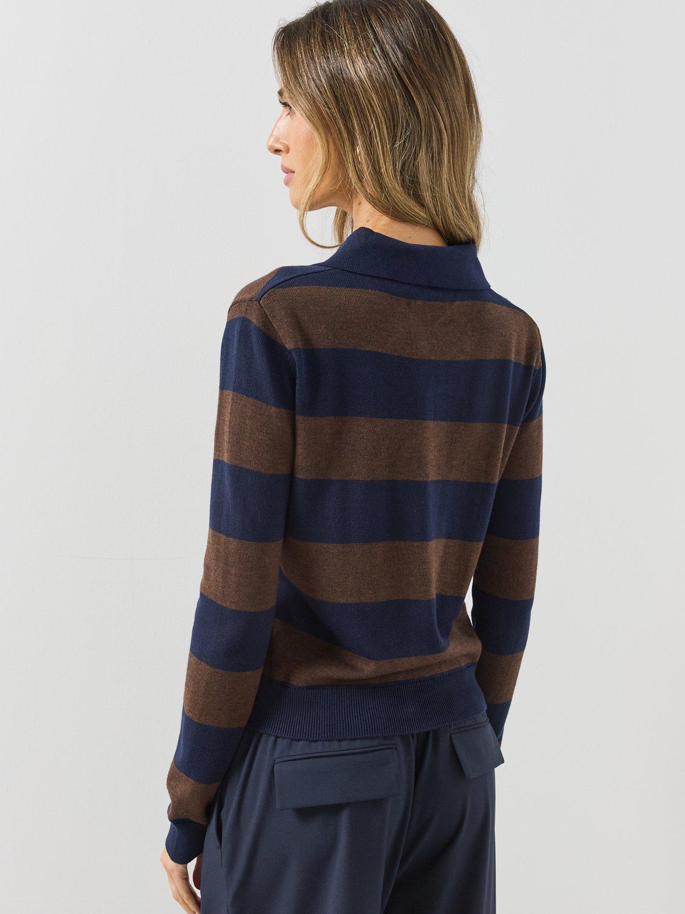 Image 2 of 5 of Mango Cardigan With Buttons And Lapel Collar-brown