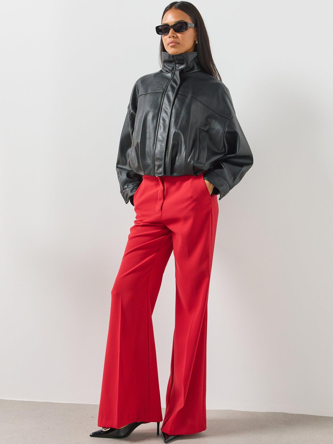 Image 3 of 6 of Mango Oversized High Neck Jacket - Black