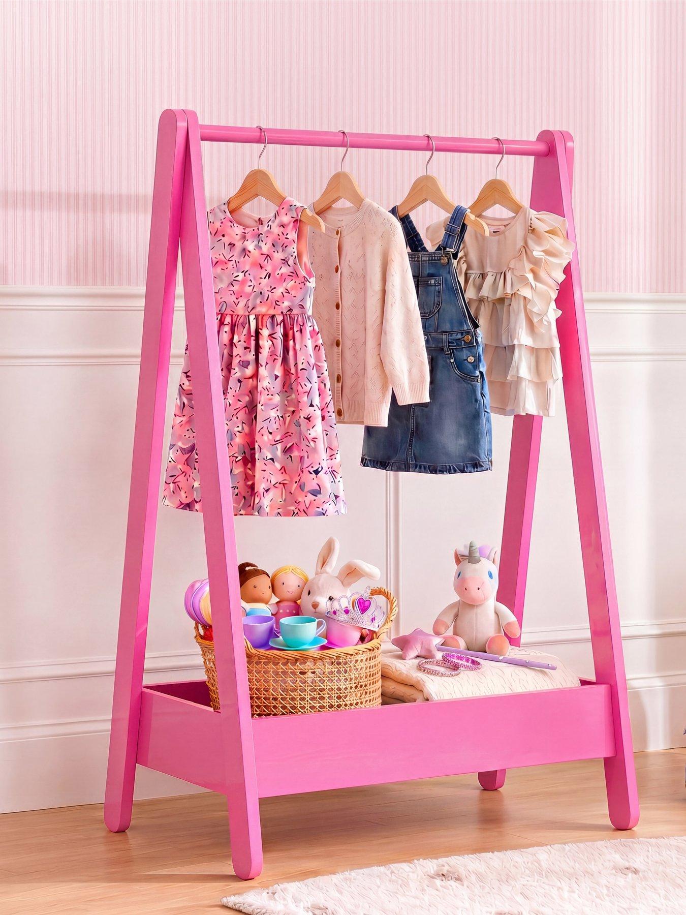 Vida Designs Junior Vida Kids Clothes Rack, Pink