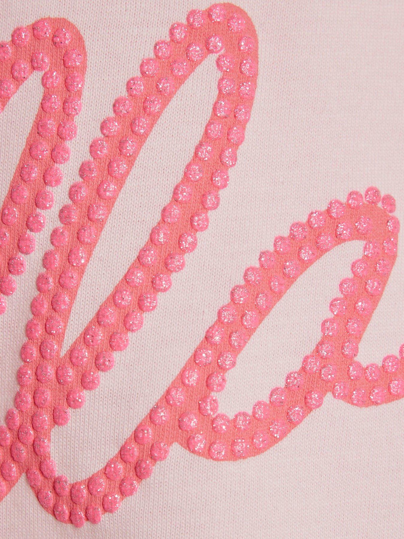 Image 4 of 4 of River Island Girls Ciao Bella Cropped T-Shirt - Pink