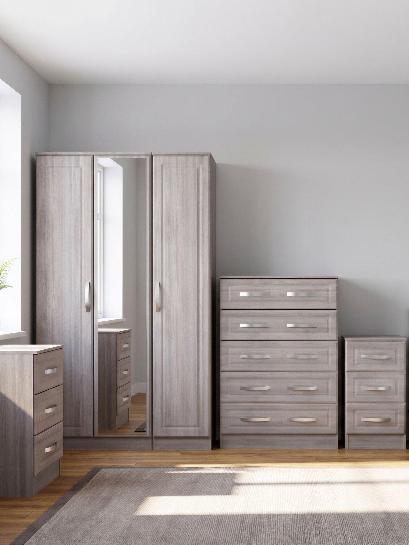 Image 1 of 7 of SWIFT Lori 4 Piece Bedroom Set (2x Bedside, Chest & Triple Wardrobe)