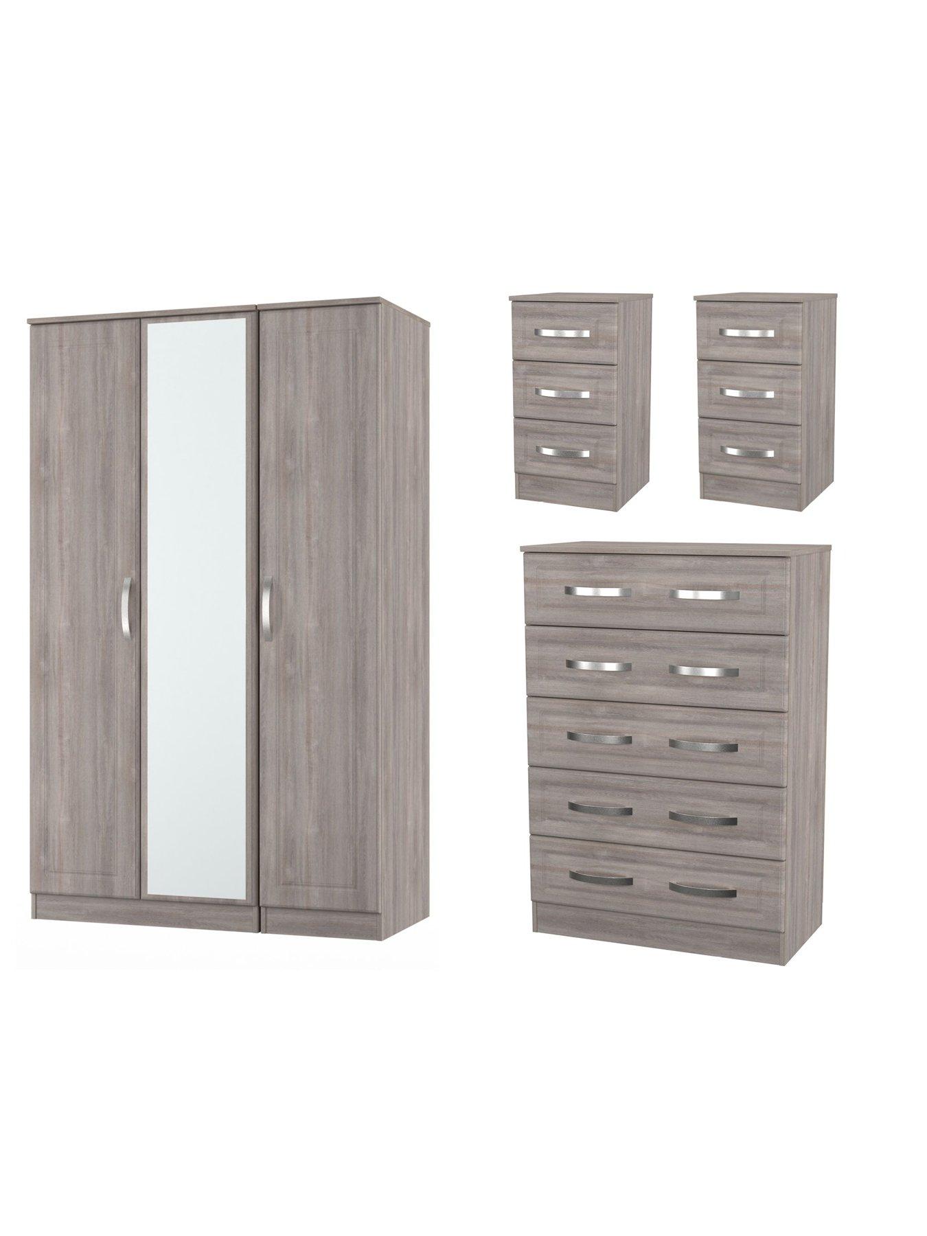 Image 7 of 7 of SWIFT Lori 4 Piece Bedroom Set (2x Bedside, Chest & Triple Wardrobe)