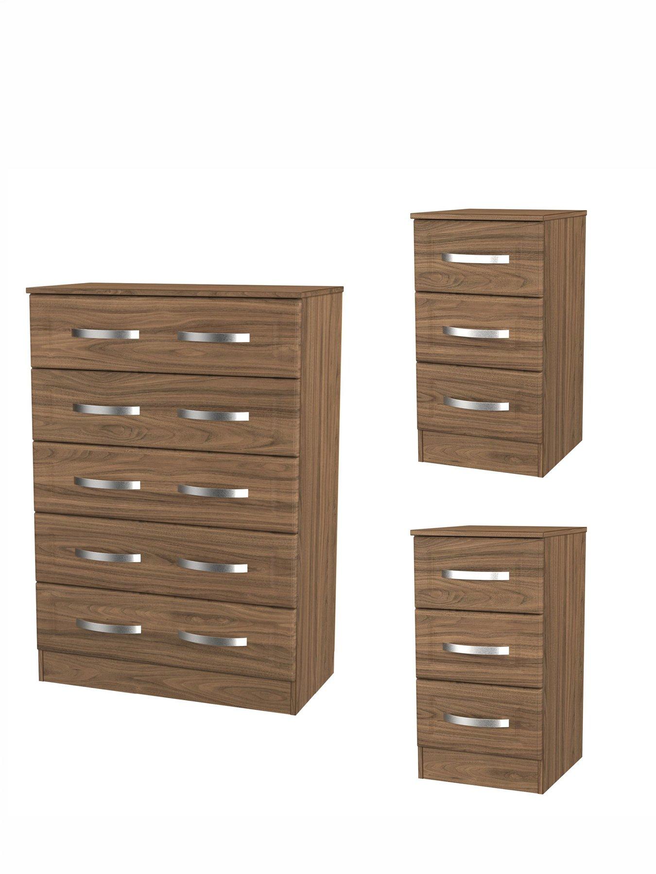Image 1 of 6 of SWIFT Lori 3 Piece Bedroom Set (2x Bedside & Chest)