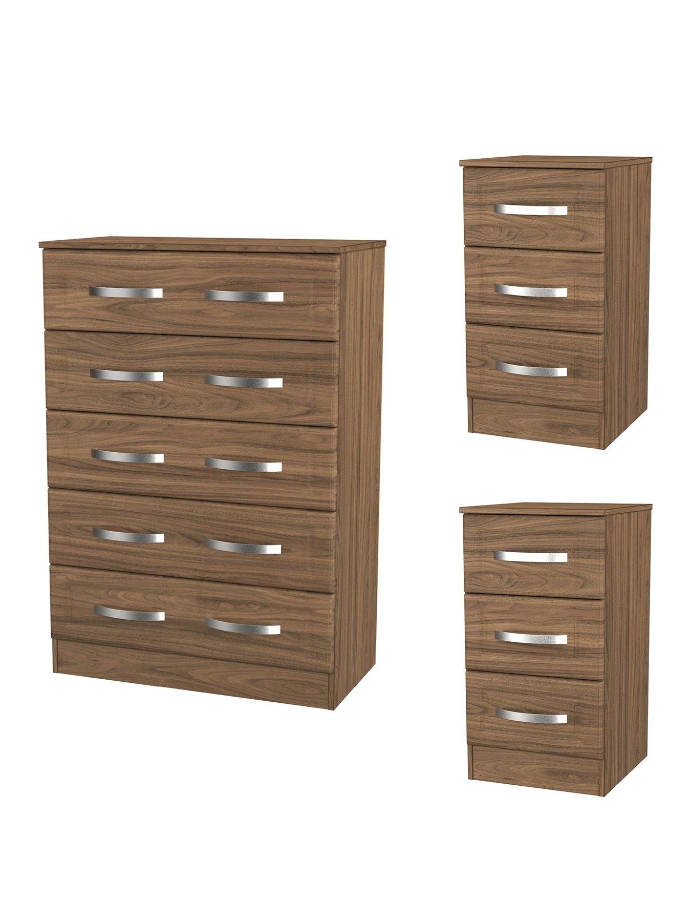Image 2 of 6 of SWIFT Lori 3 Piece Bedroom Set (2x Bedside & Chest)