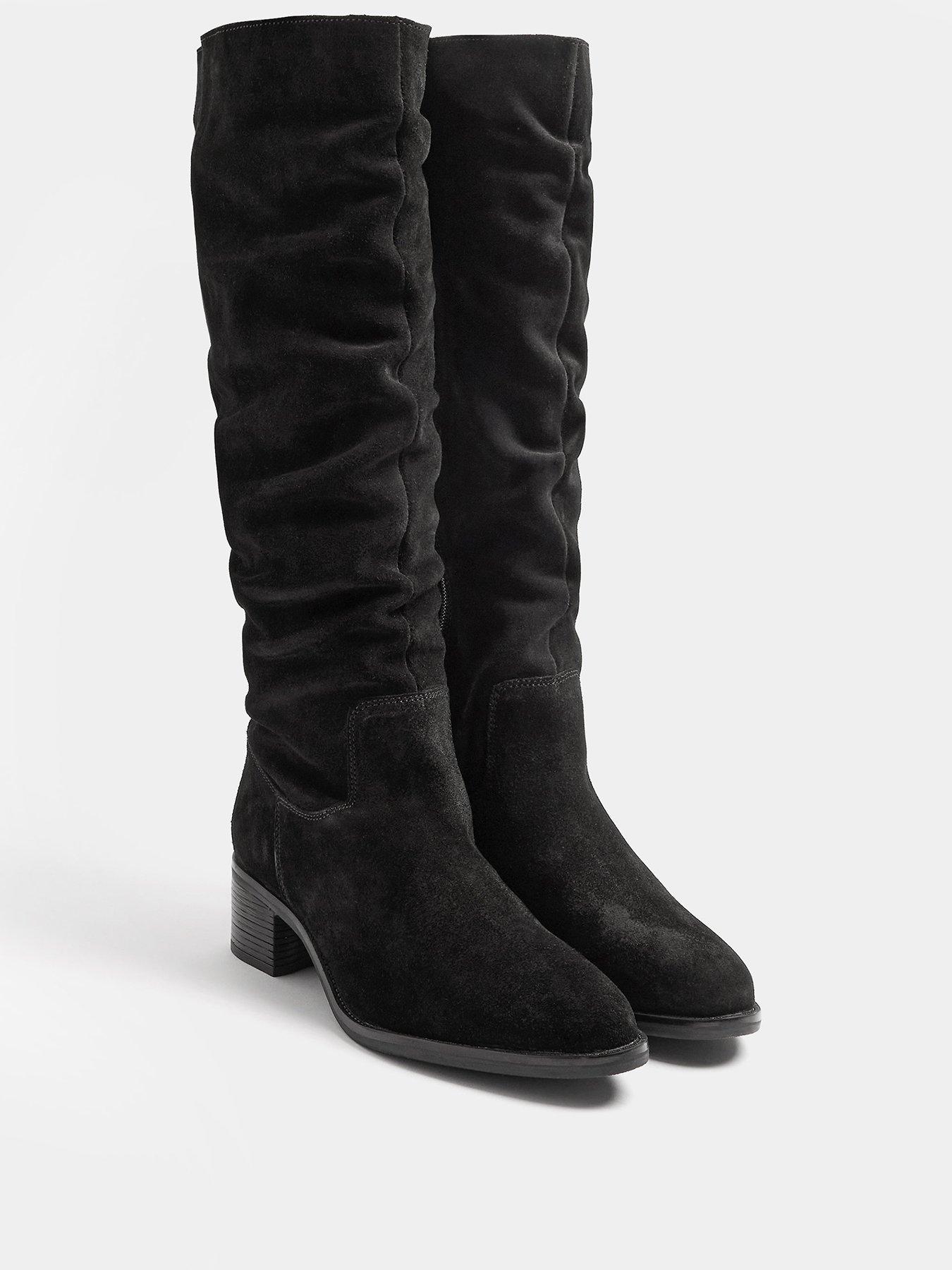 Image 2 of 4 of Yours Pointed Leather Ruched Boot