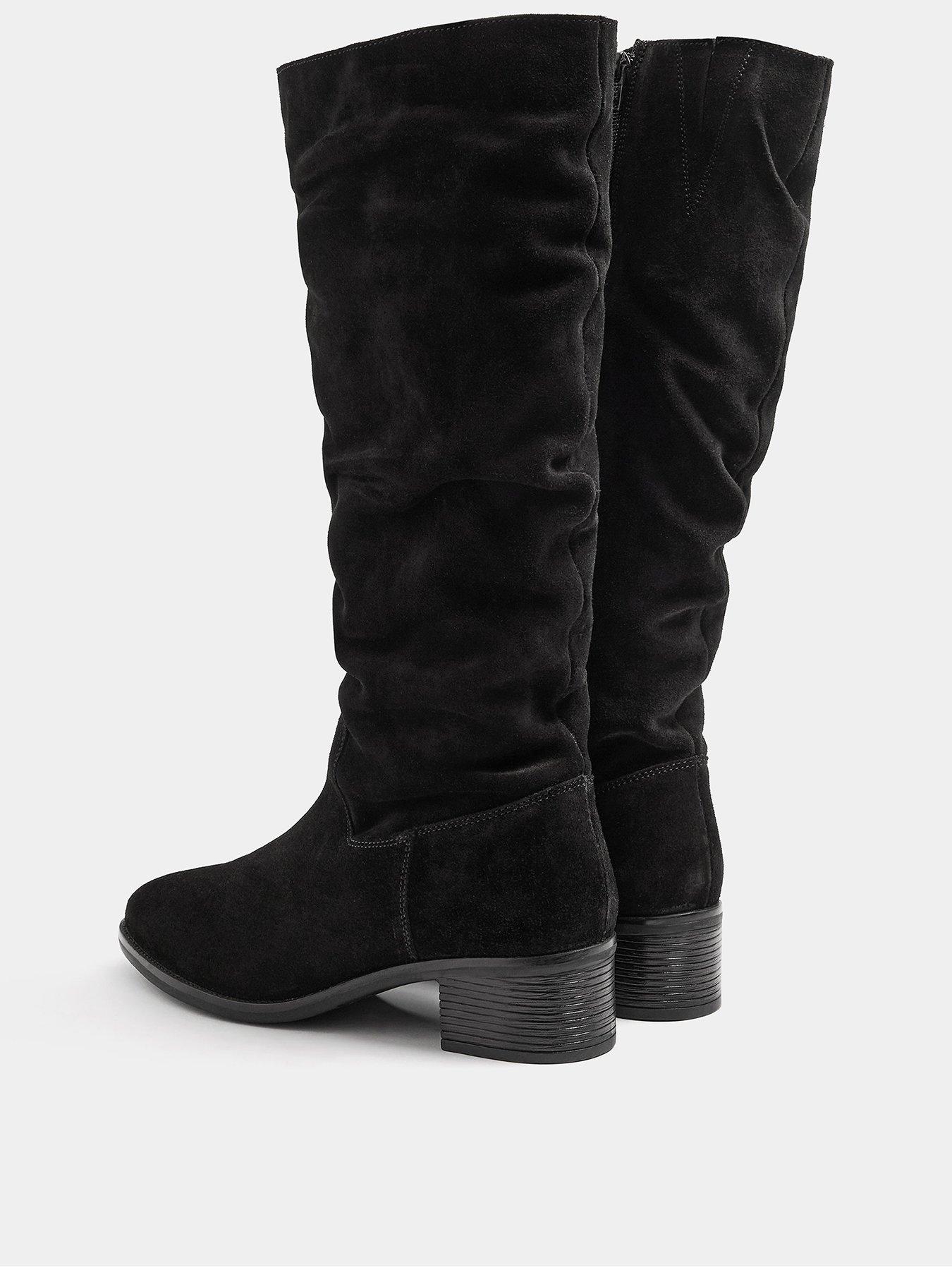 Image 3 of 4 of Yours Pointed Leather Ruched Boot