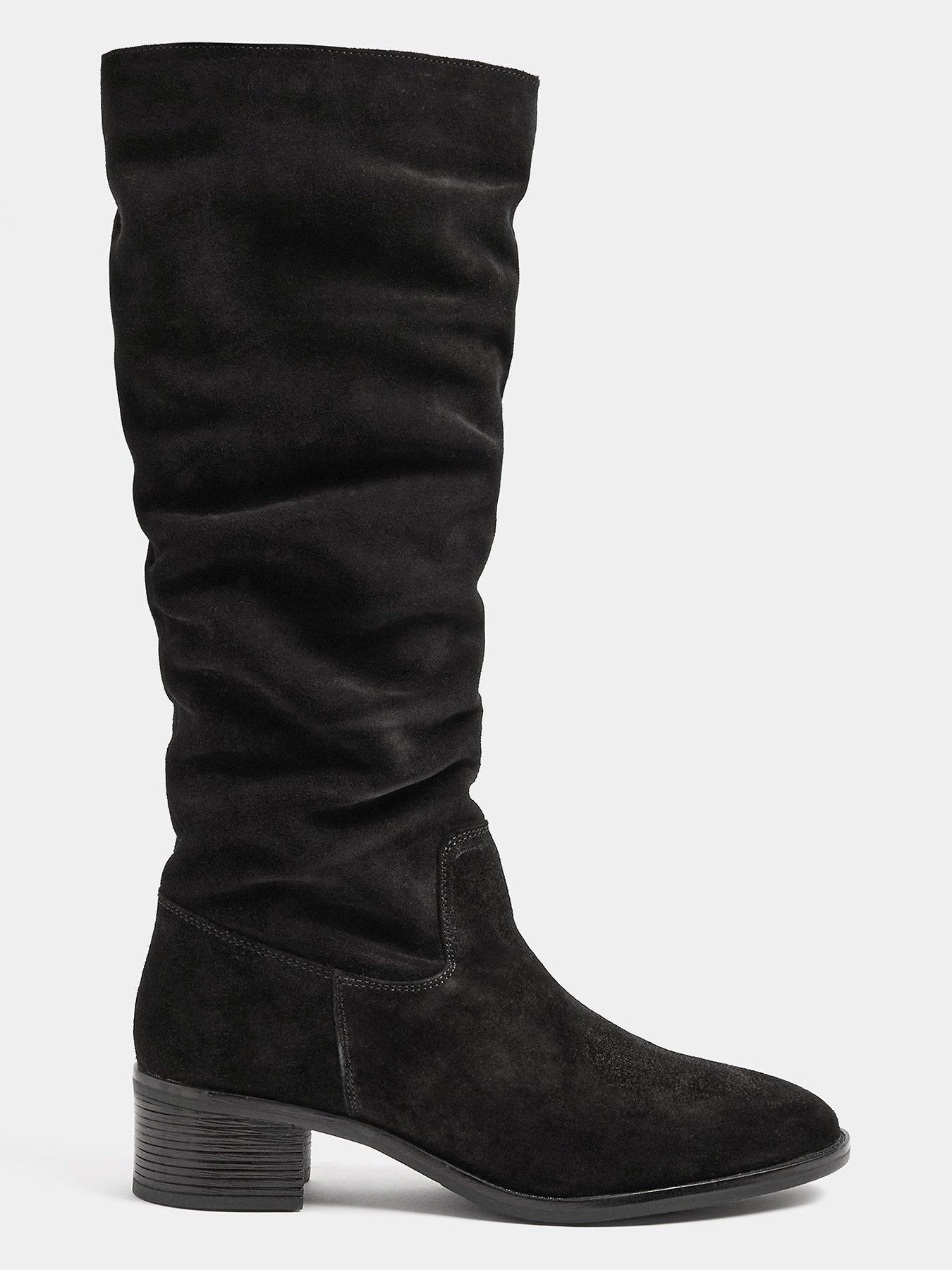 Image 4 of 4 of Yours Pointed Leather Ruched Boot