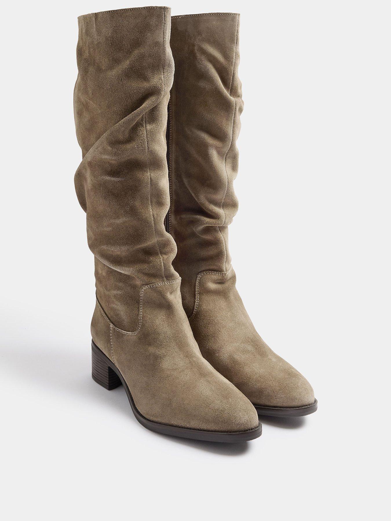 Image 2 of 4 of Yours Pointed Leather Ruched Boot