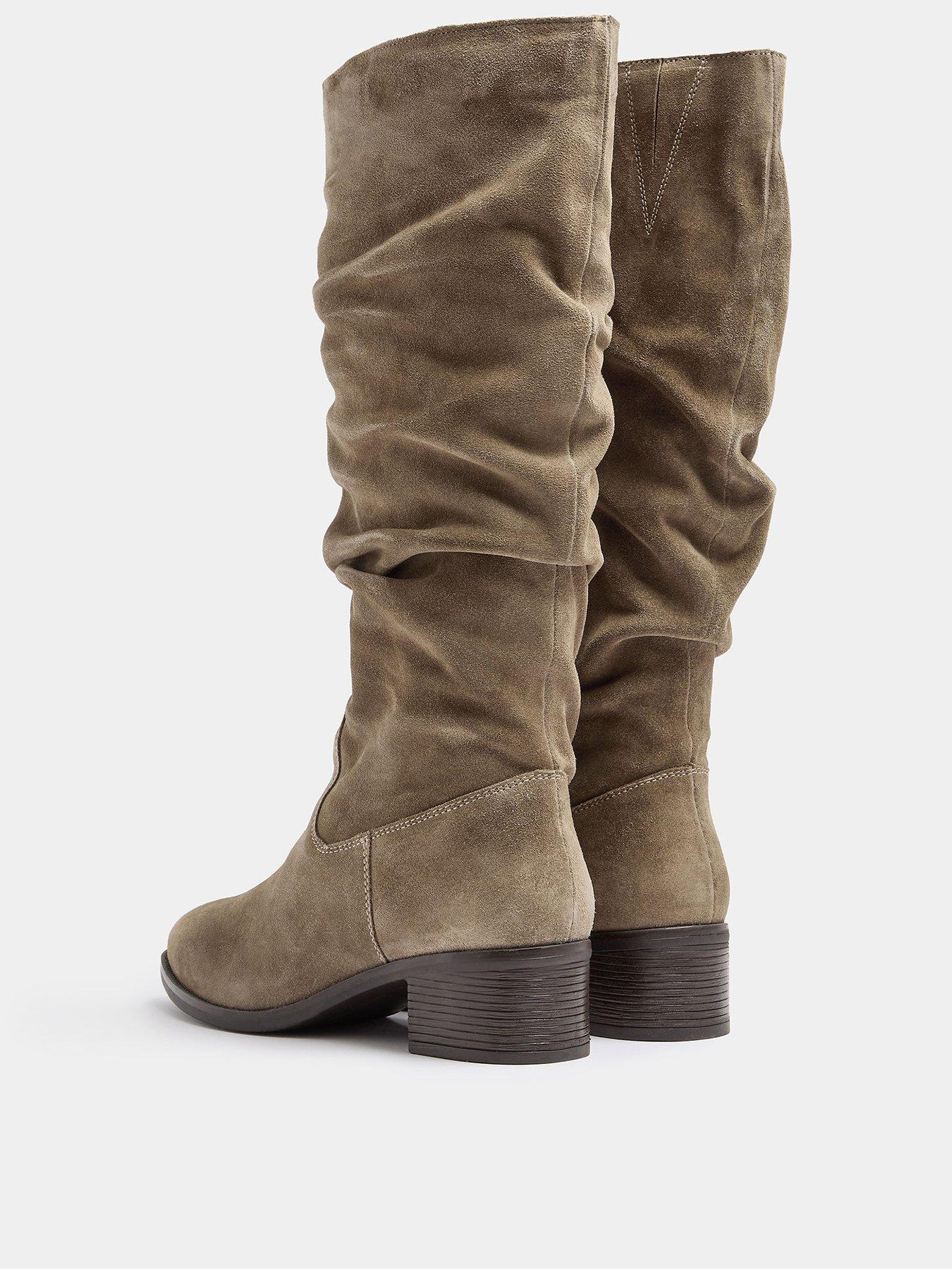Image 3 of 4 of Yours Pointed Leather Ruched Boot