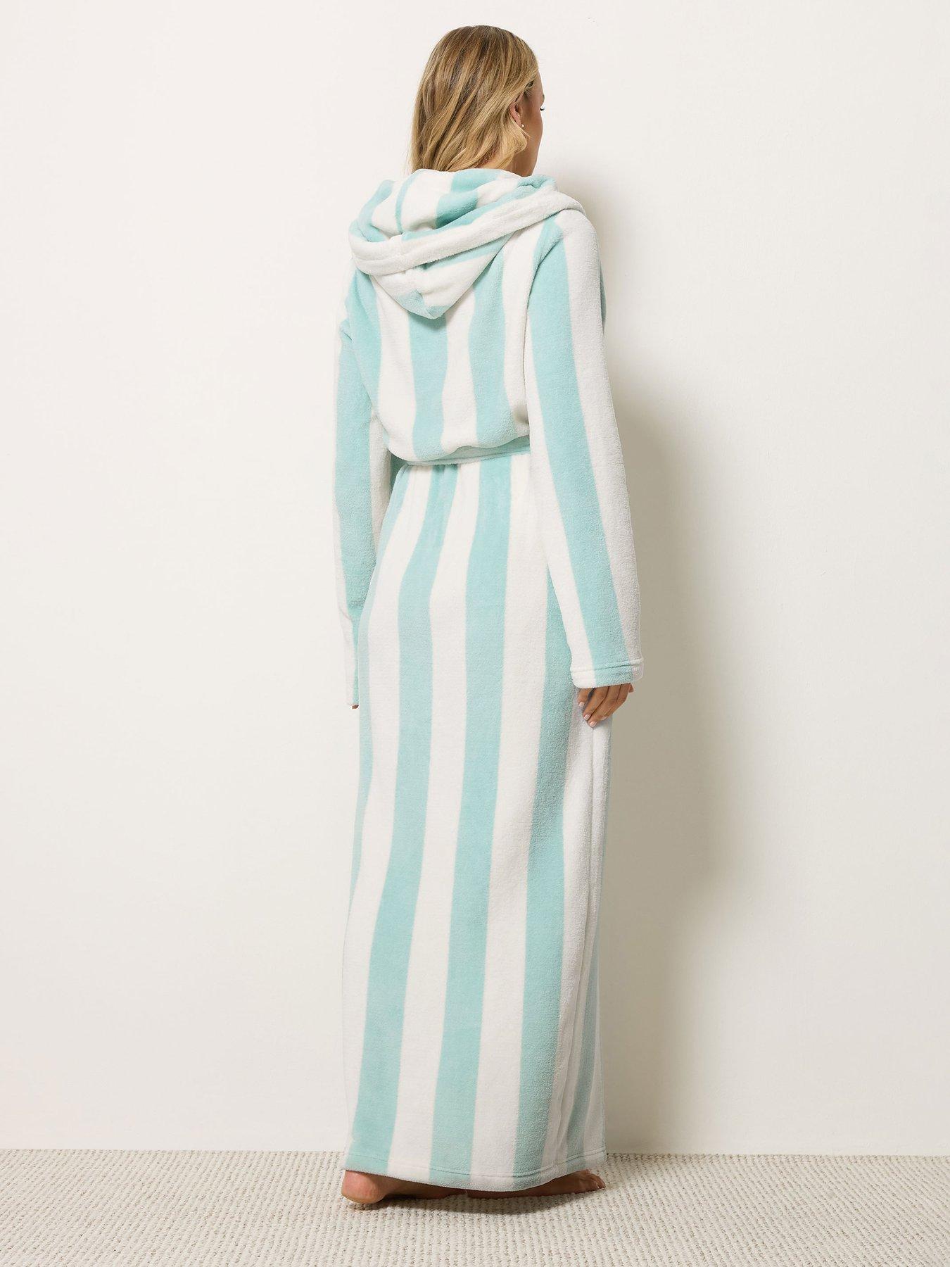 Image 2 of 4 of Long Tall Sally Womens Tall Hooded Maxi Dressing Gown - Green