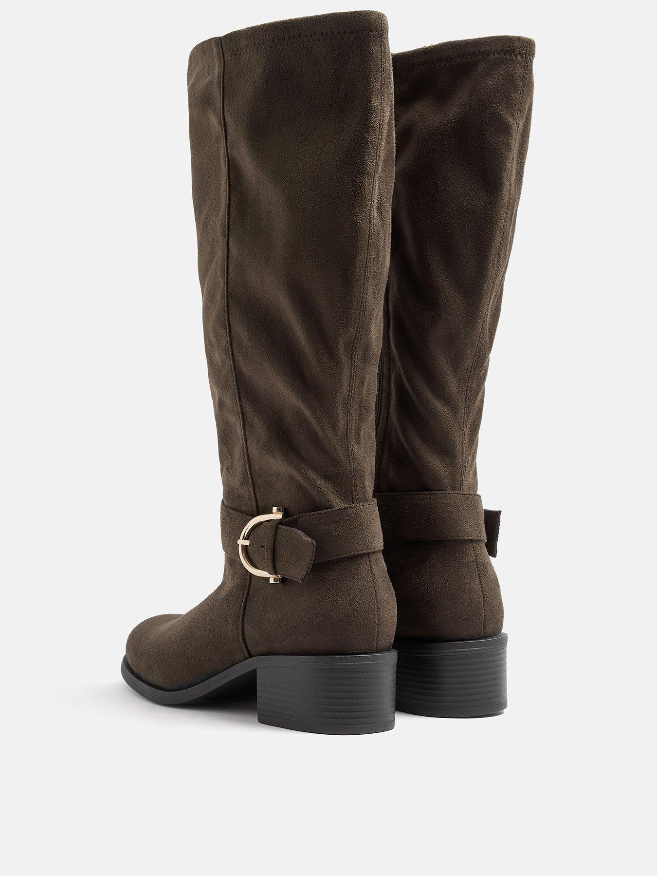 Image 3 of 4 of Yours Wide Fit Fold Over Ruched Boot